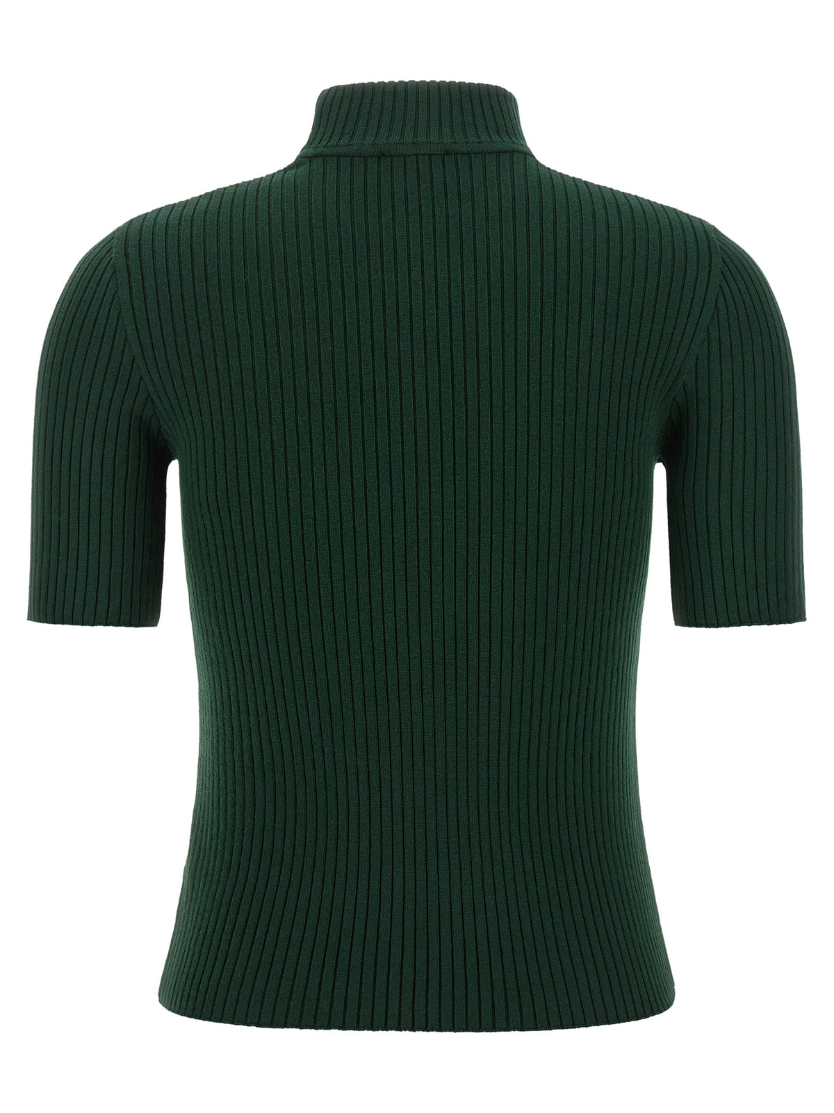 Courrèges Bicolor Viscose Turtleneck - Sculptural Elegance