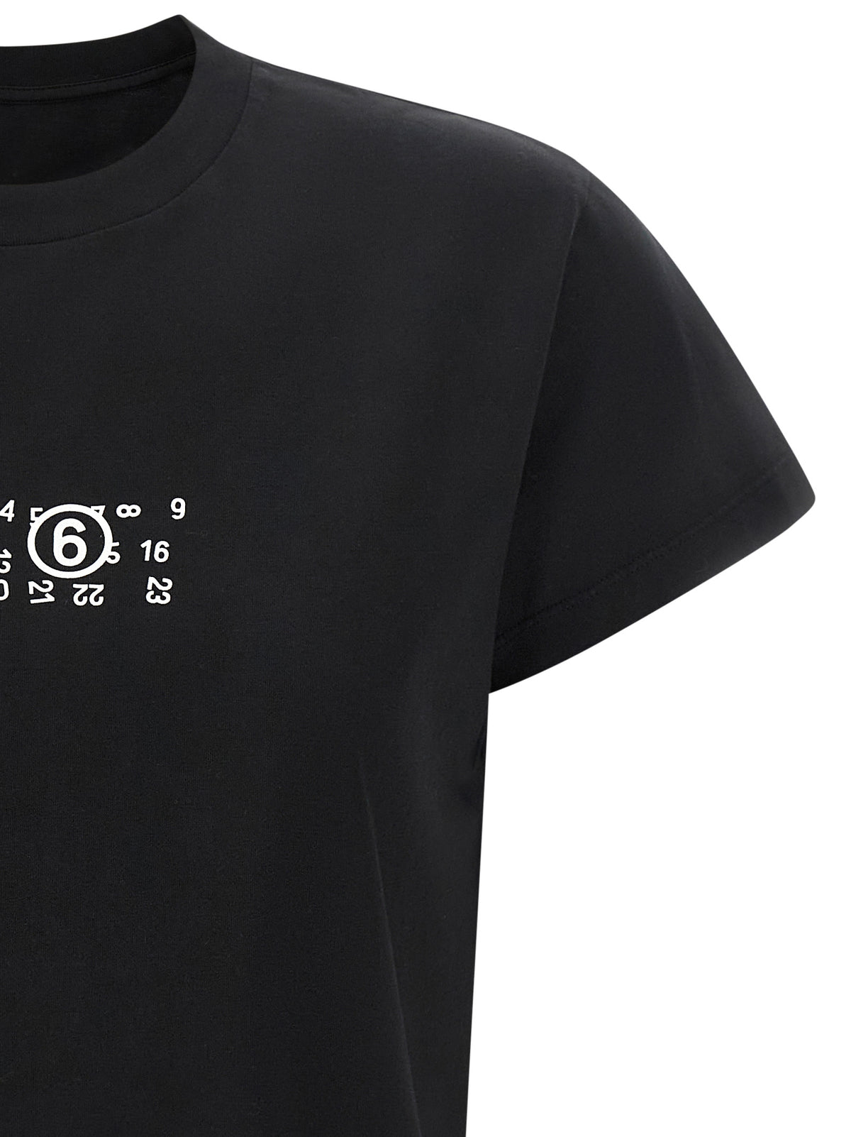 MM6 Maison Margiela Black Cropped T-Shirt - Avant-Garde Luxury