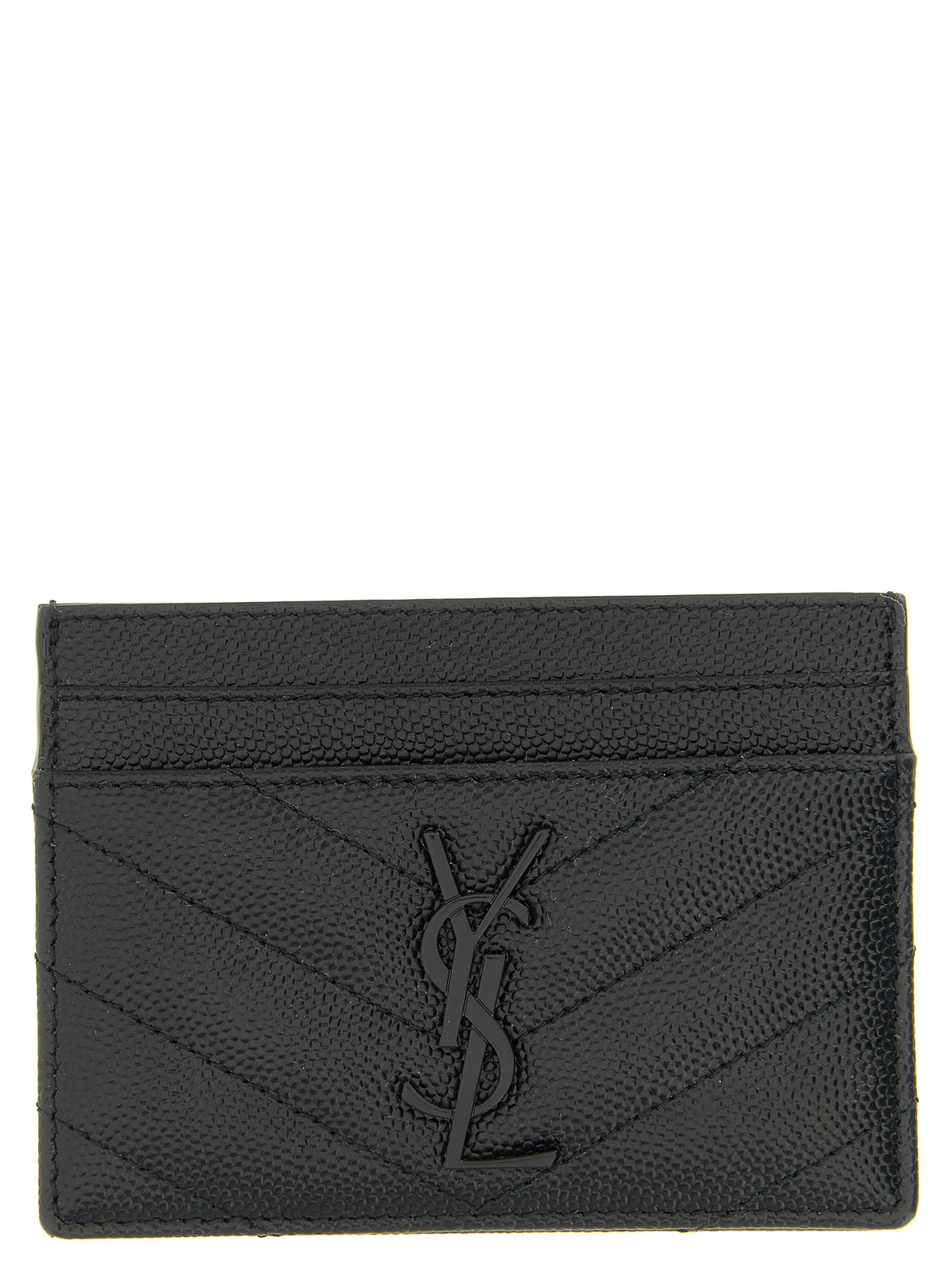 Saint Laurent Black Leather Cardholder - Timeless Luxury Accessory