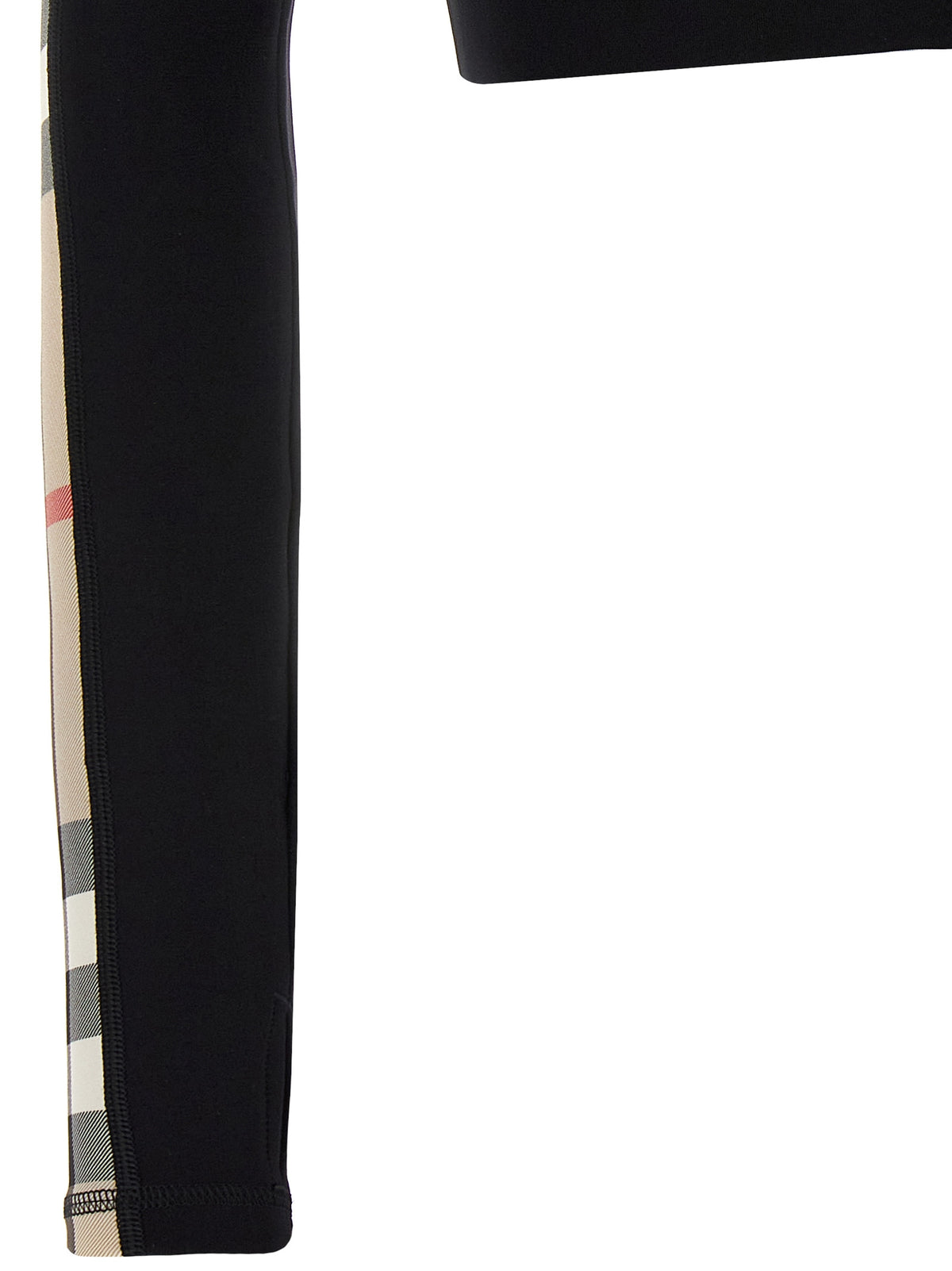 Burberry Black Cropped High Neck Sweatshirt - Luxe Statement