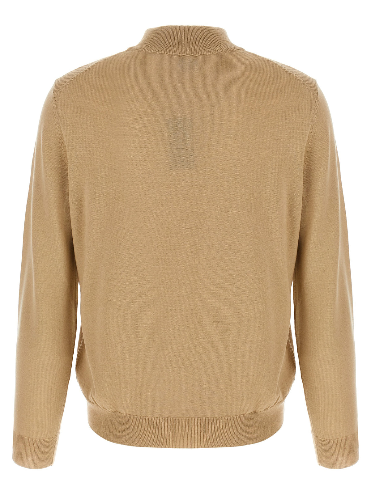 Hugo Boss Beige Virgin Wool Cardigan - Timeless Luxury Elegance