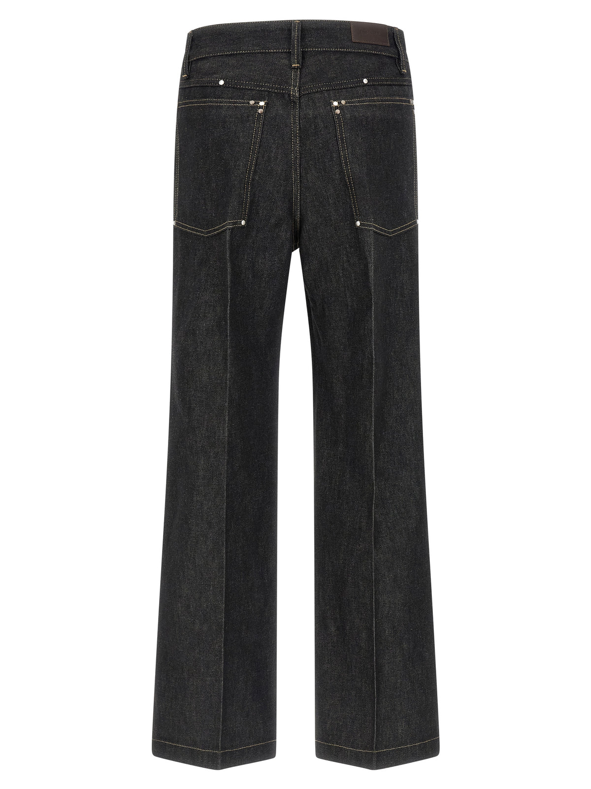 LEMAIRE Black Cotton Wide-Leg Jeans - Timeless Luxury Denim