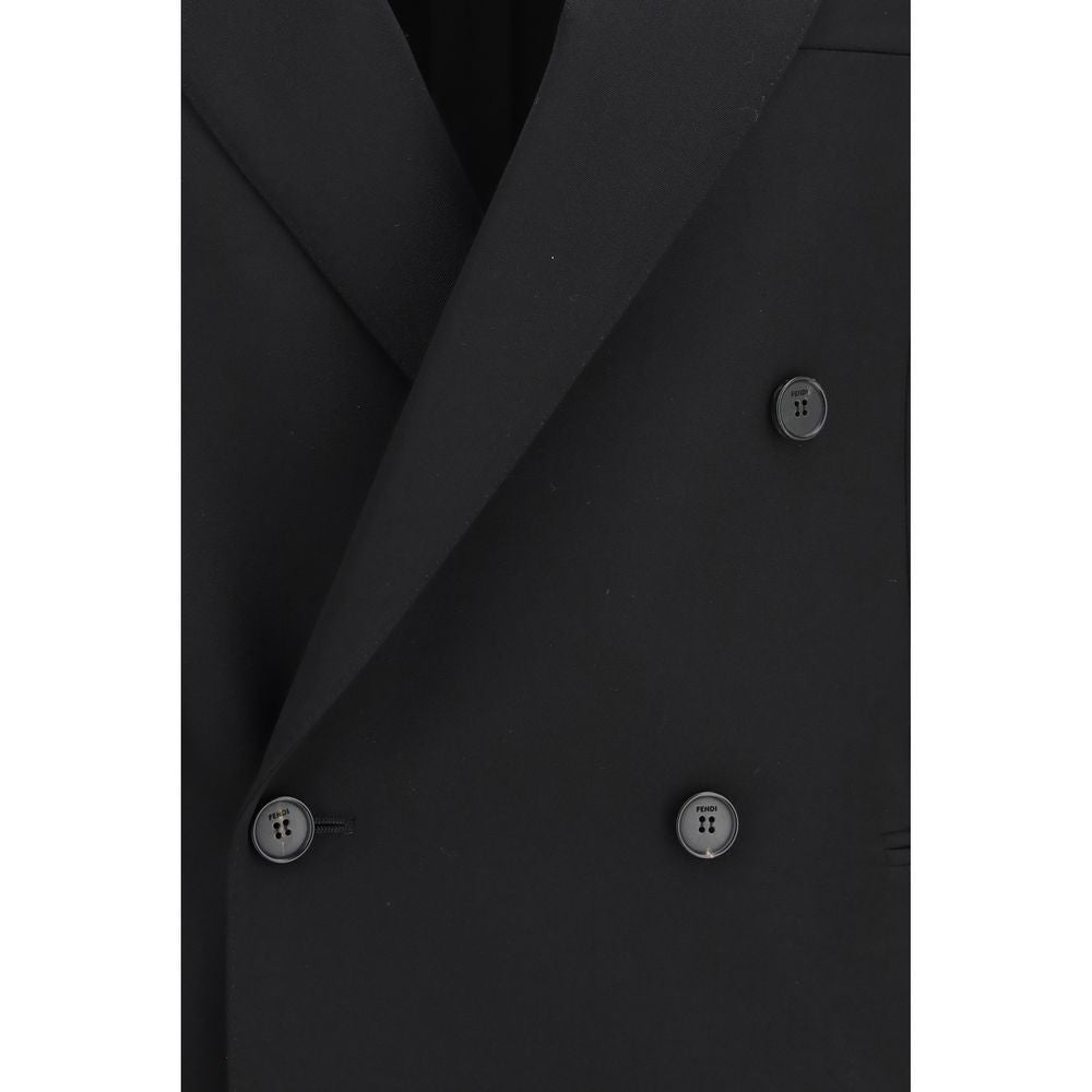 Fendi Black Wool Blazer - Timeless Elegance in Haute Couture
