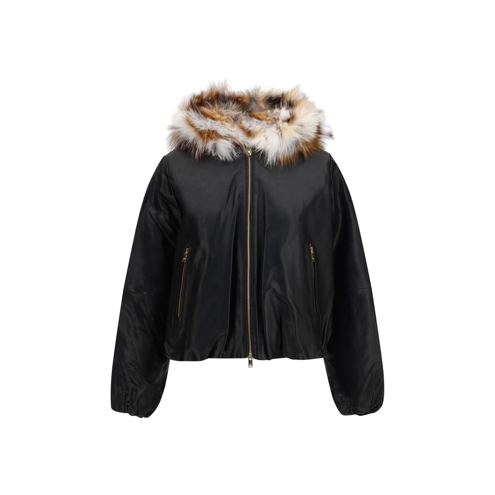Moose Knuckles Black Lambskin Leather Jacket - Timeless Luxury