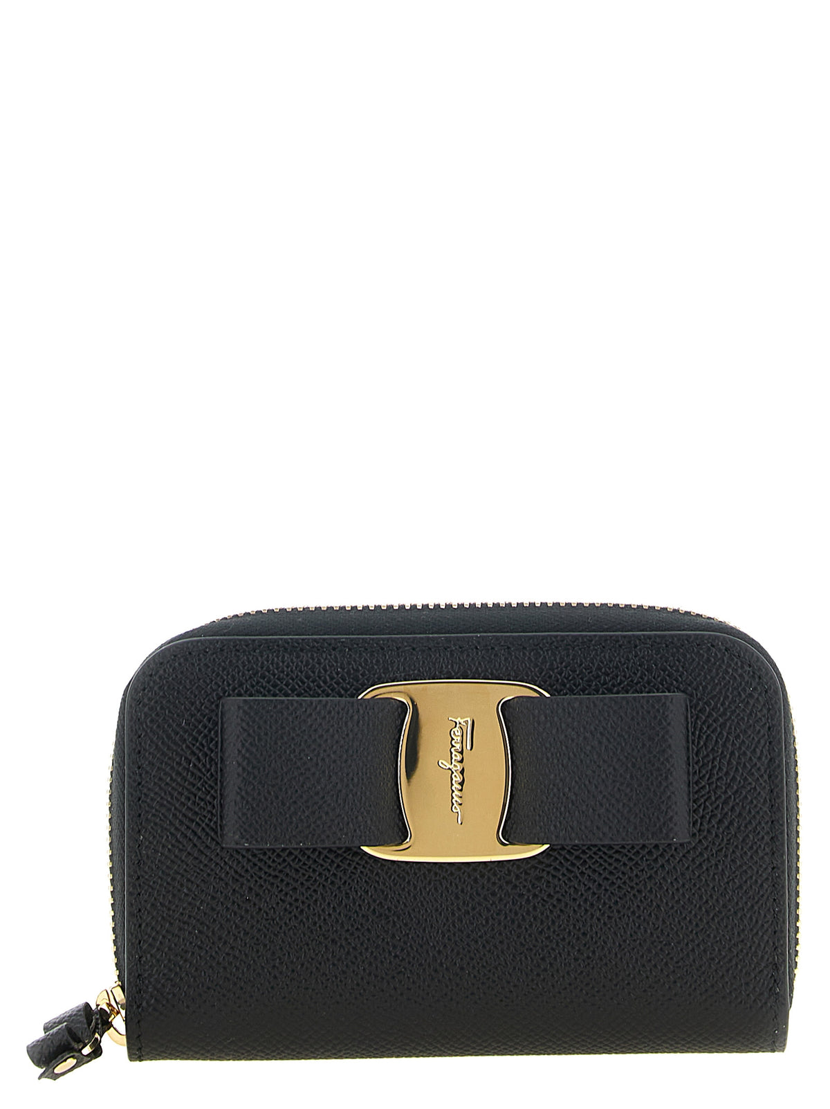 Ferragamo Black Calfskin Cardholder - Timeless Luxury Accessory