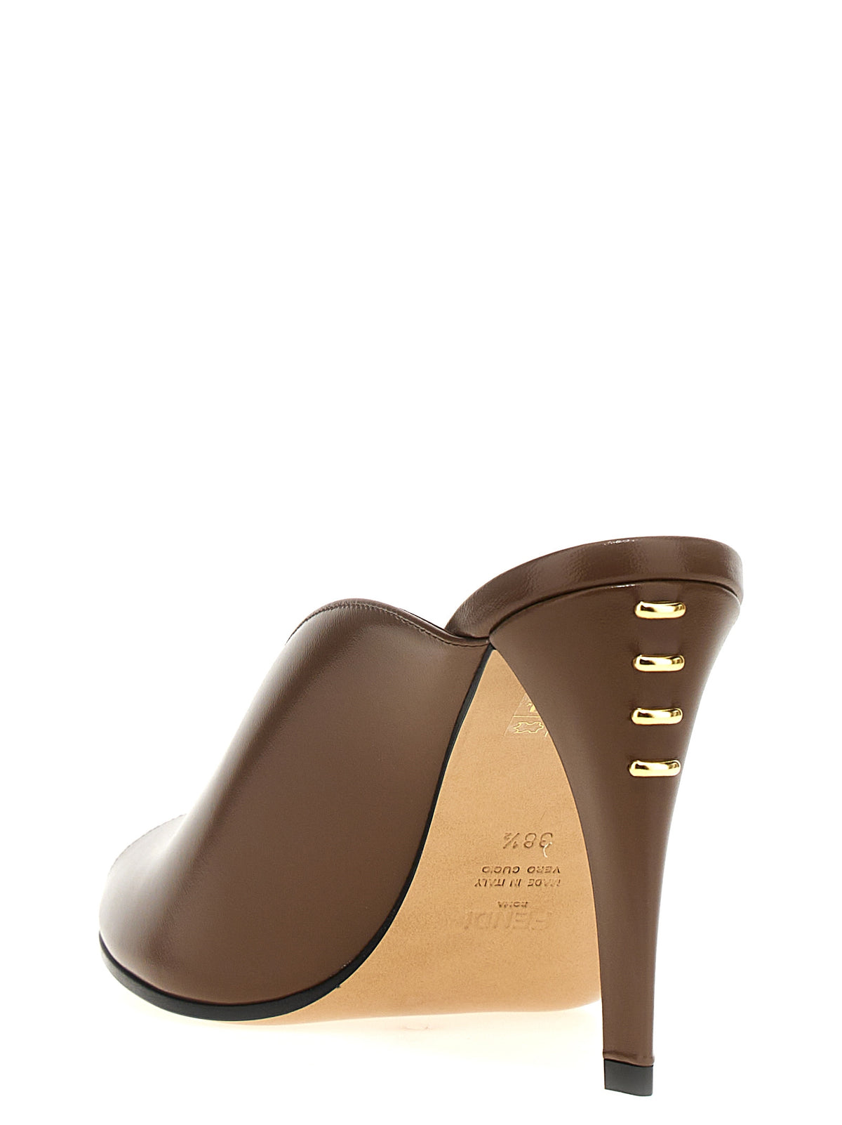 Step into a realm of elegance with Fendi's Brown Lamb Leather High Heel Pumps, where exquisite craftsmanship meets timeless luxury, perfect for the discerning connoisseur.