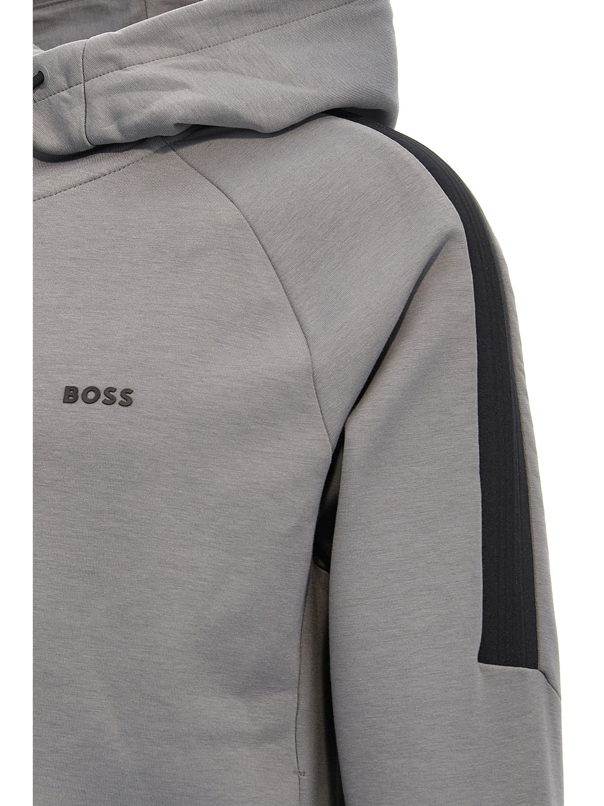 Elevate your style with the Hugo Boss Gray Cotton Sweatshirt, a luxurious blend of comfort and sophistication, perfect for those who appreciate timeless elegance.