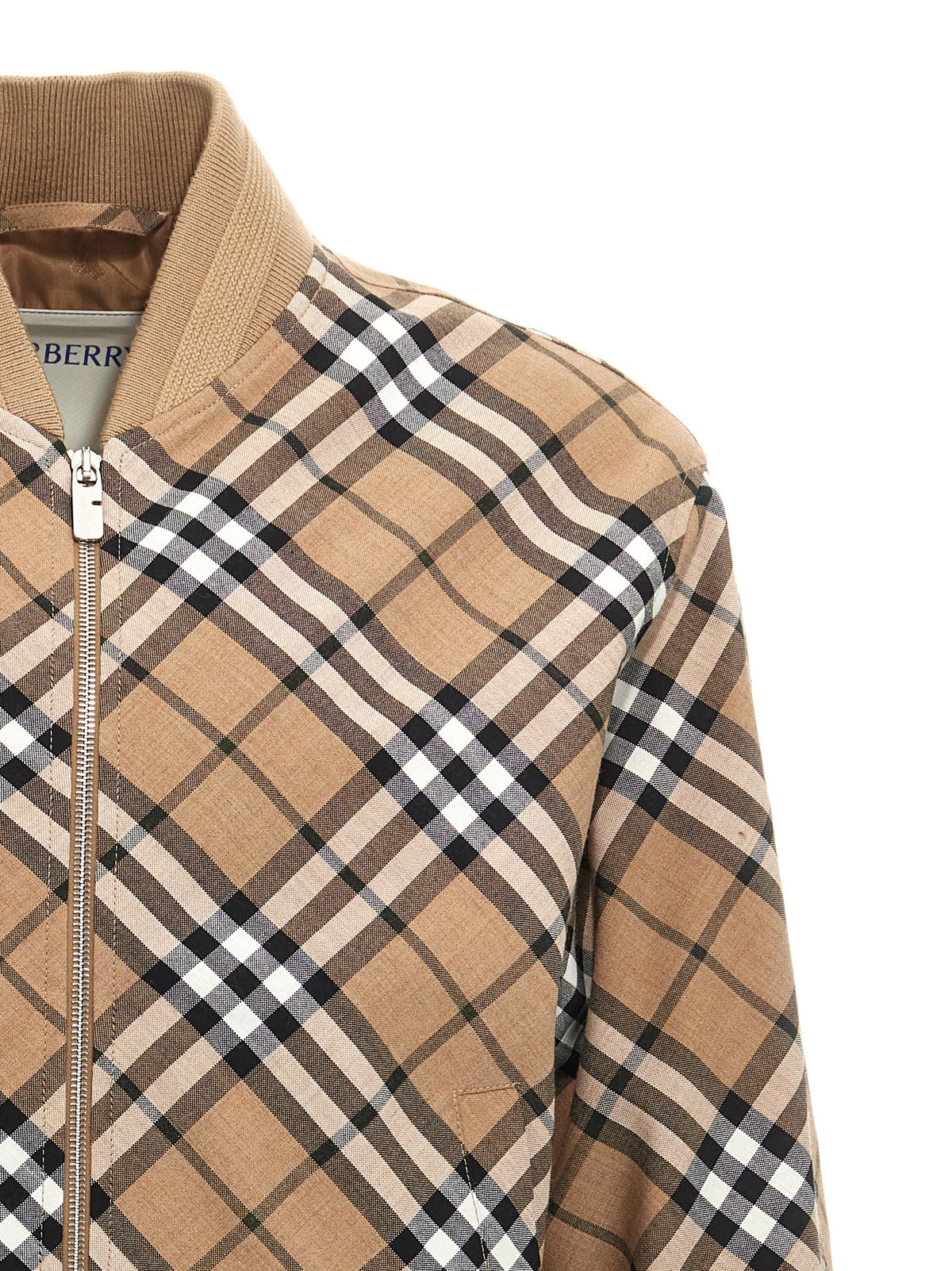 Elevate your style with the Burberry Multicolor Polyester Bomber, a masterful blend of classic elegance and contemporary flair, crafted for the discerning fashion connoisseur.