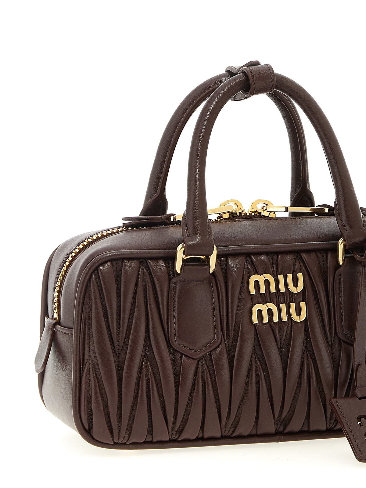 Elevate your style with the Miu Miu Arcadie handbag, a luxurious matelassé lamb leather piece that embodies elegance and sophistication, perfect for any discerning individual.