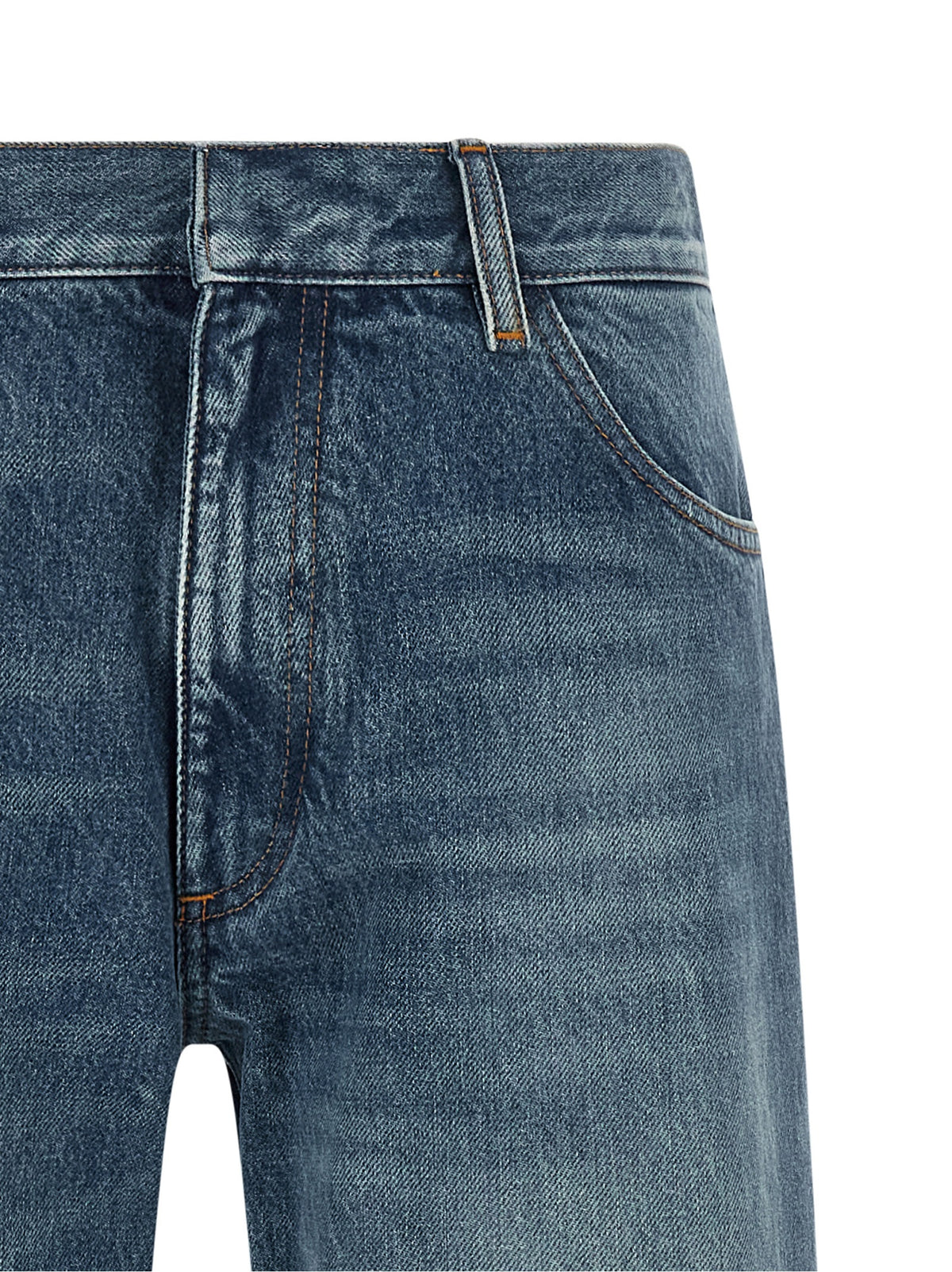 Discover the exquisite MM6 Maison Margiela Blue Cotton Straight-Leg Jeans, where innovative design meets timeless elegance, perfect for those who embody sophistication and style.