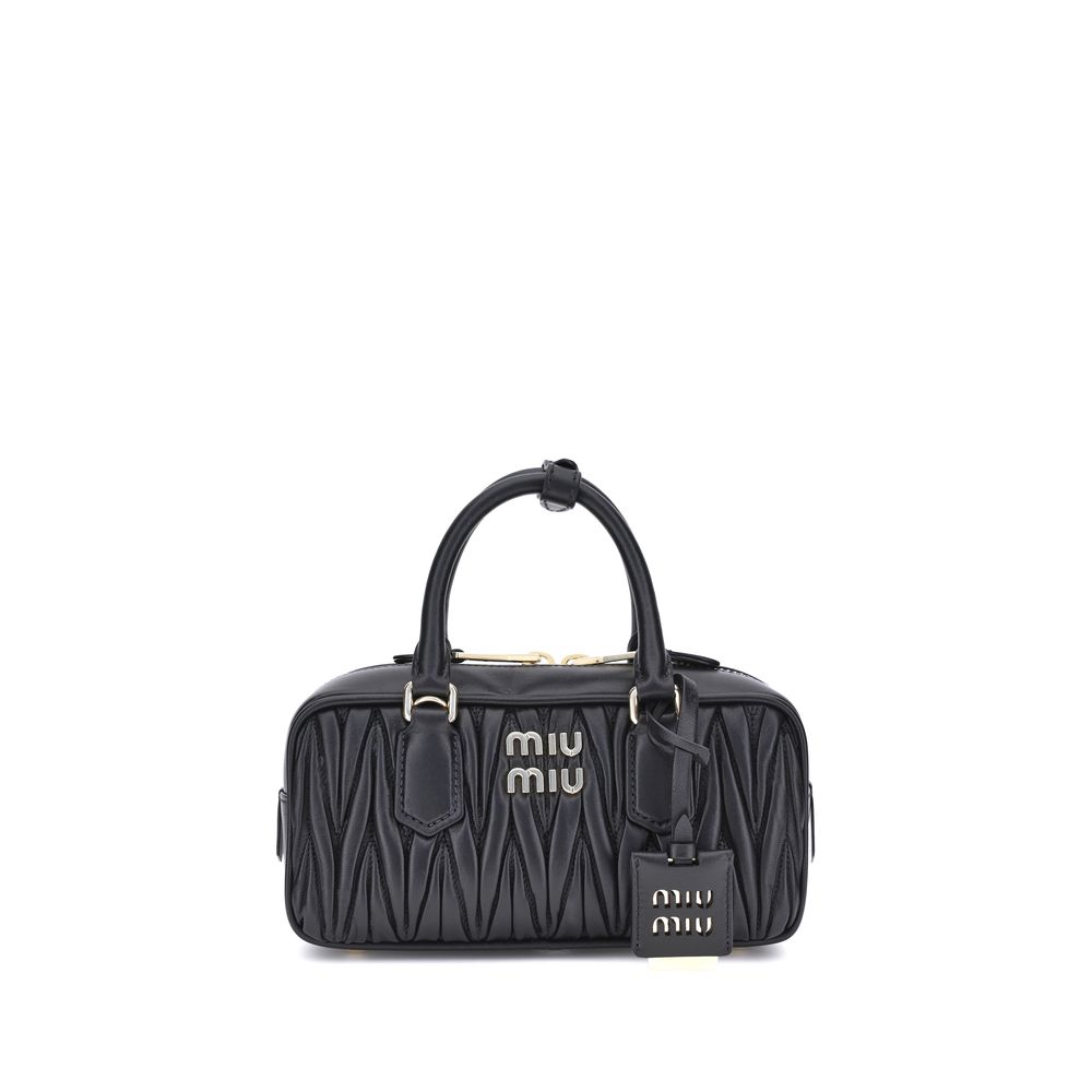 Miu Miu Black Calf Leather Bos Taurus Handbag - Timeless Elegance