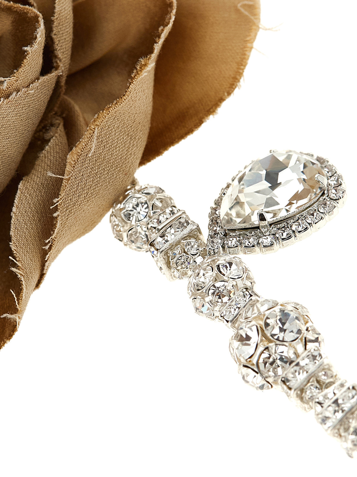 Magda Butrym Beige Brass Earrings - Exquisite Haute Couture Elegance