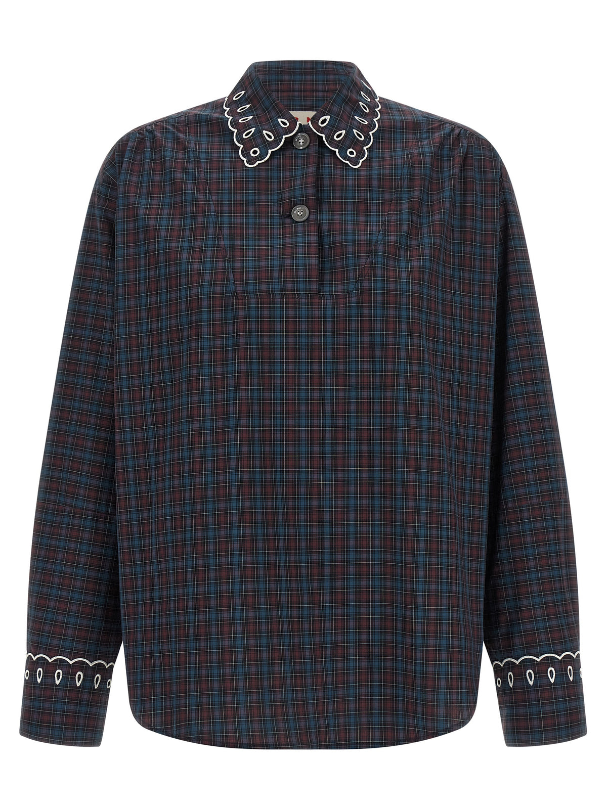 Marni Blue Cotton Blouse - Exquisite Elegance in Sustainable Luxury