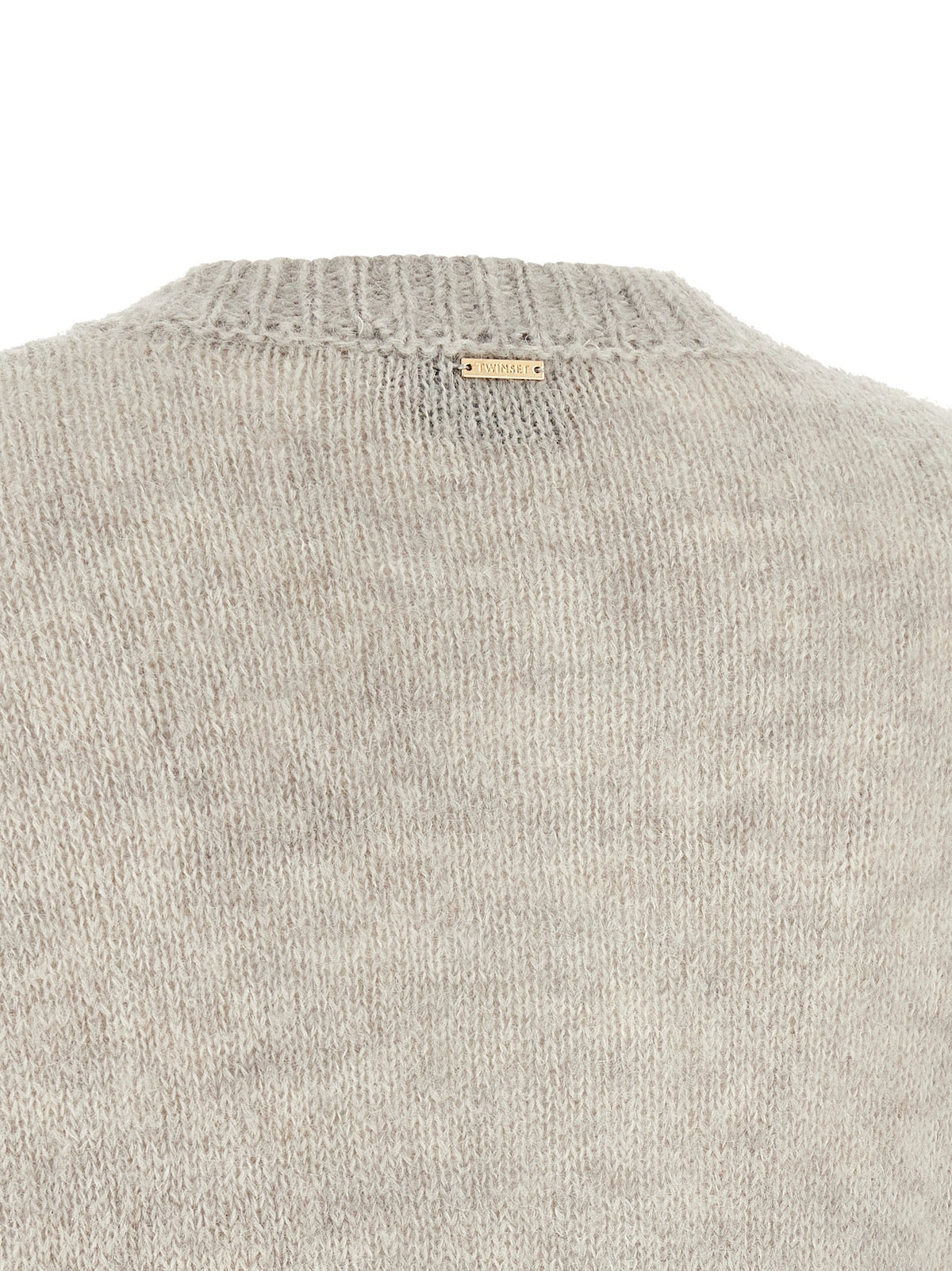 Twinset Gray Polyamide Cardigan - Exquisite Alpaca Blend Elegance
