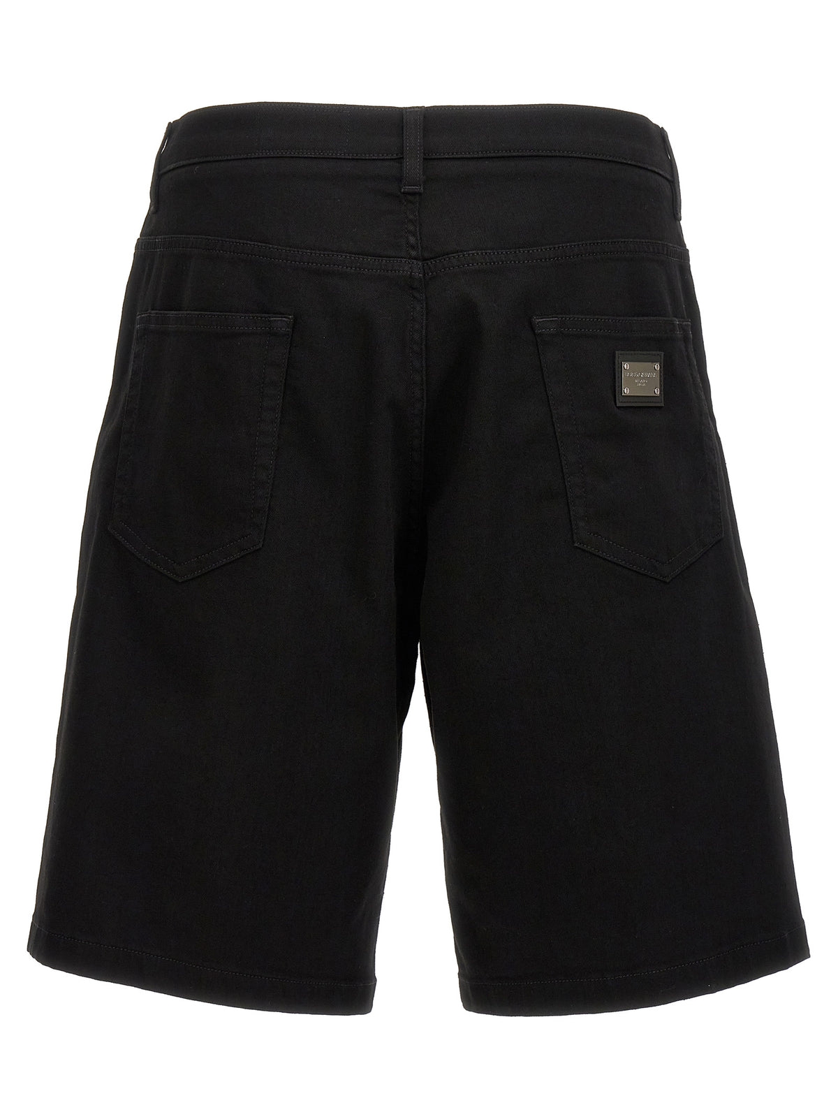 Dolce & Gabbana Black Cotton Bermuda Shorts - Effortless Luxury