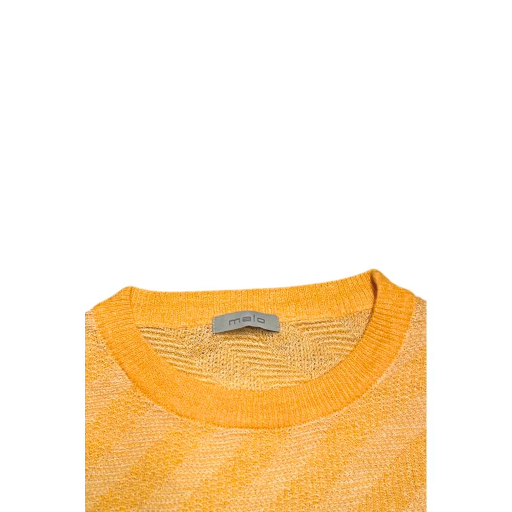 Malo Orange Linen Sweater - Elevate Your Luxury Wardrobe