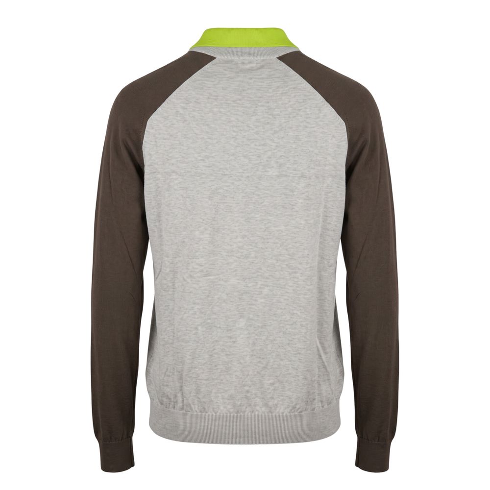 Malo Grey Cotton Men's Sweater - Effortless Luxury Redefined