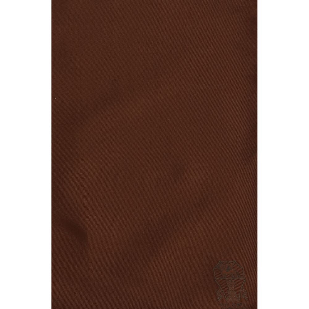 Brunello Cucinelli Silk Pocket Square - Timeless Elegance in Brown