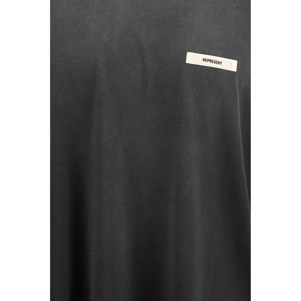Represent Gray Cotton T-Shirt - Effortless Luxury Redefined