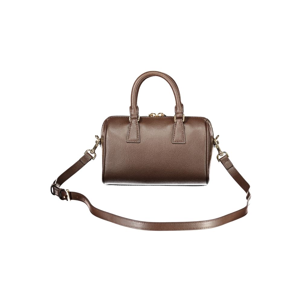 Furla Olivia Mini Boston Bag - Timeless Luxury in Brown Leather