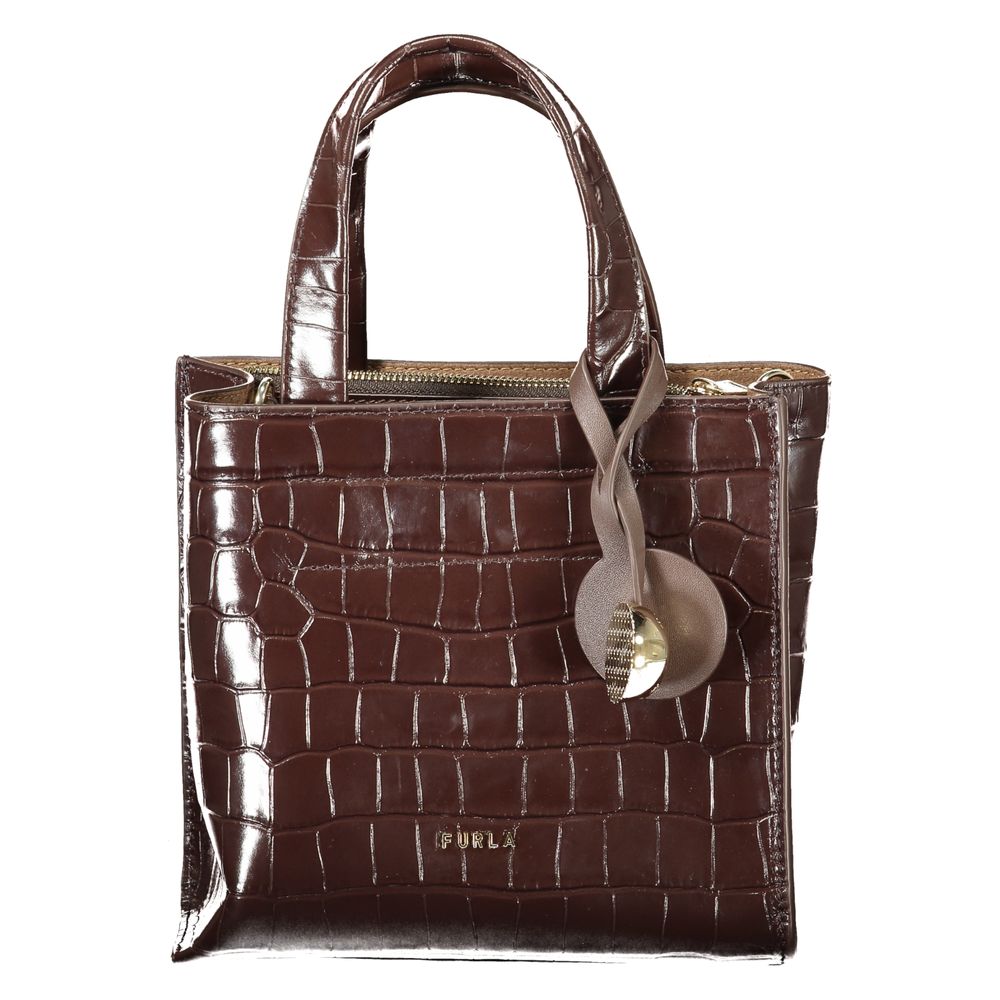 Furla Divide It Mini Tote Bag - Timeless Brown Leather Elegance