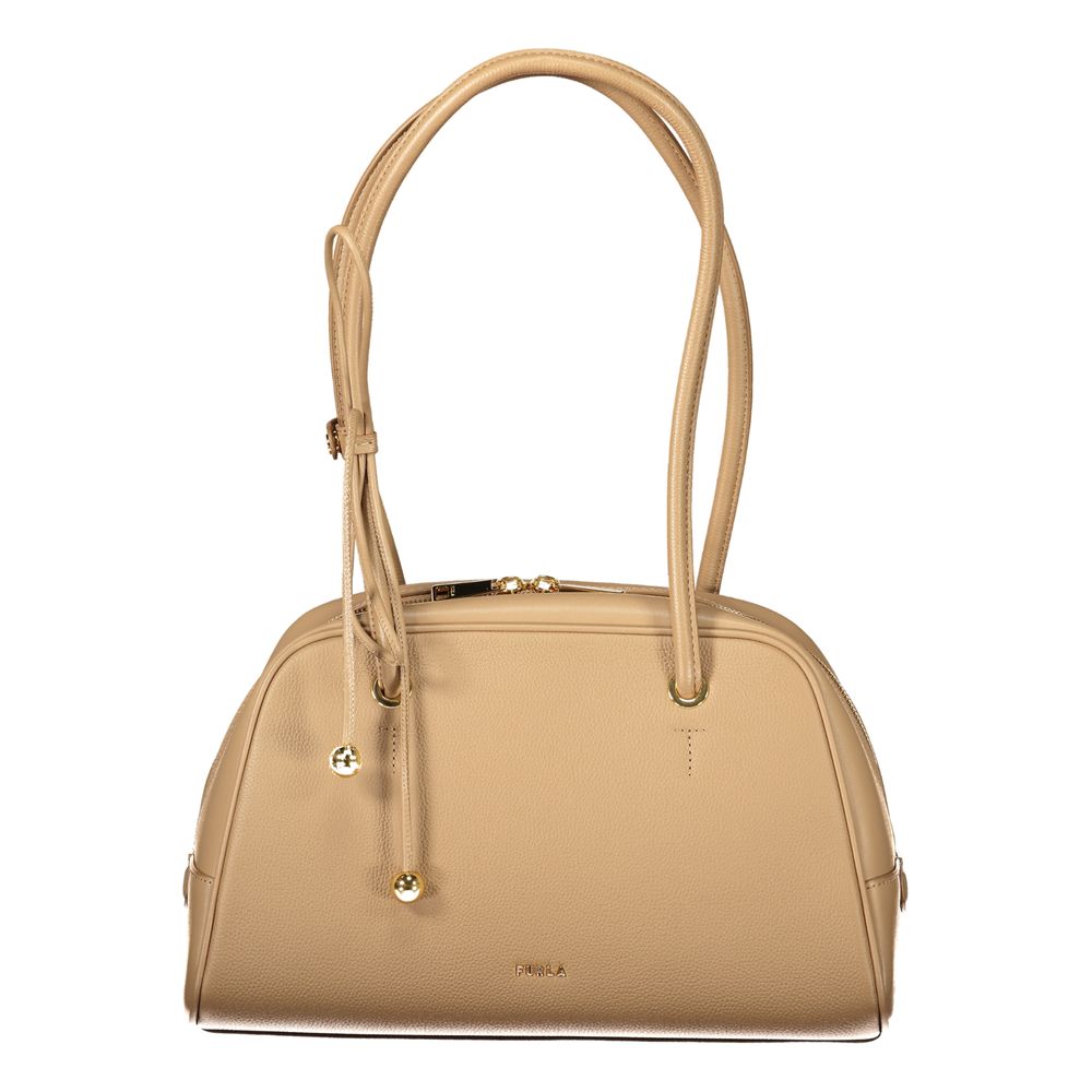 Furla Poppy M Dome Bag - Timeless Elegance in Beige Leather