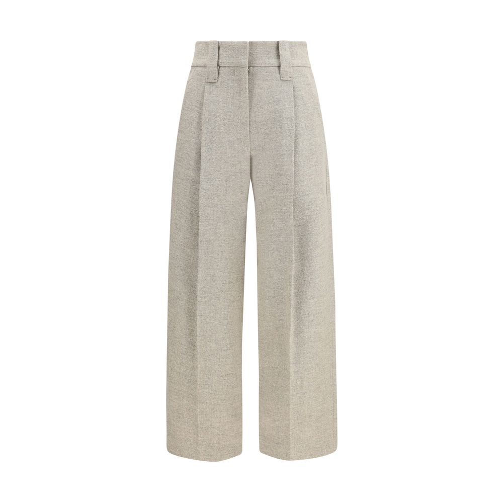 Brunello Cucinelli Beige Wool Dress Pants - Timeless Elegance