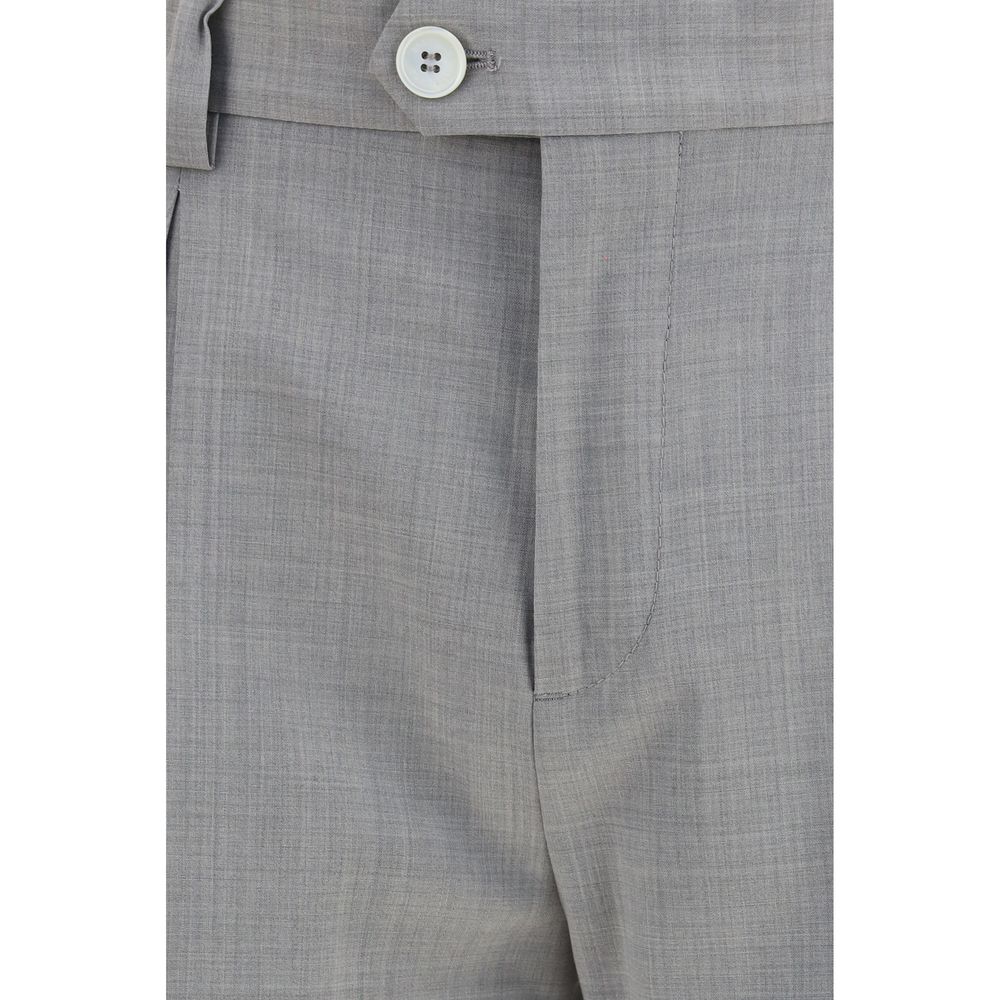Brunello Cucinelli Gray Wool Dress Pants - Timeless Luxury Tailoring