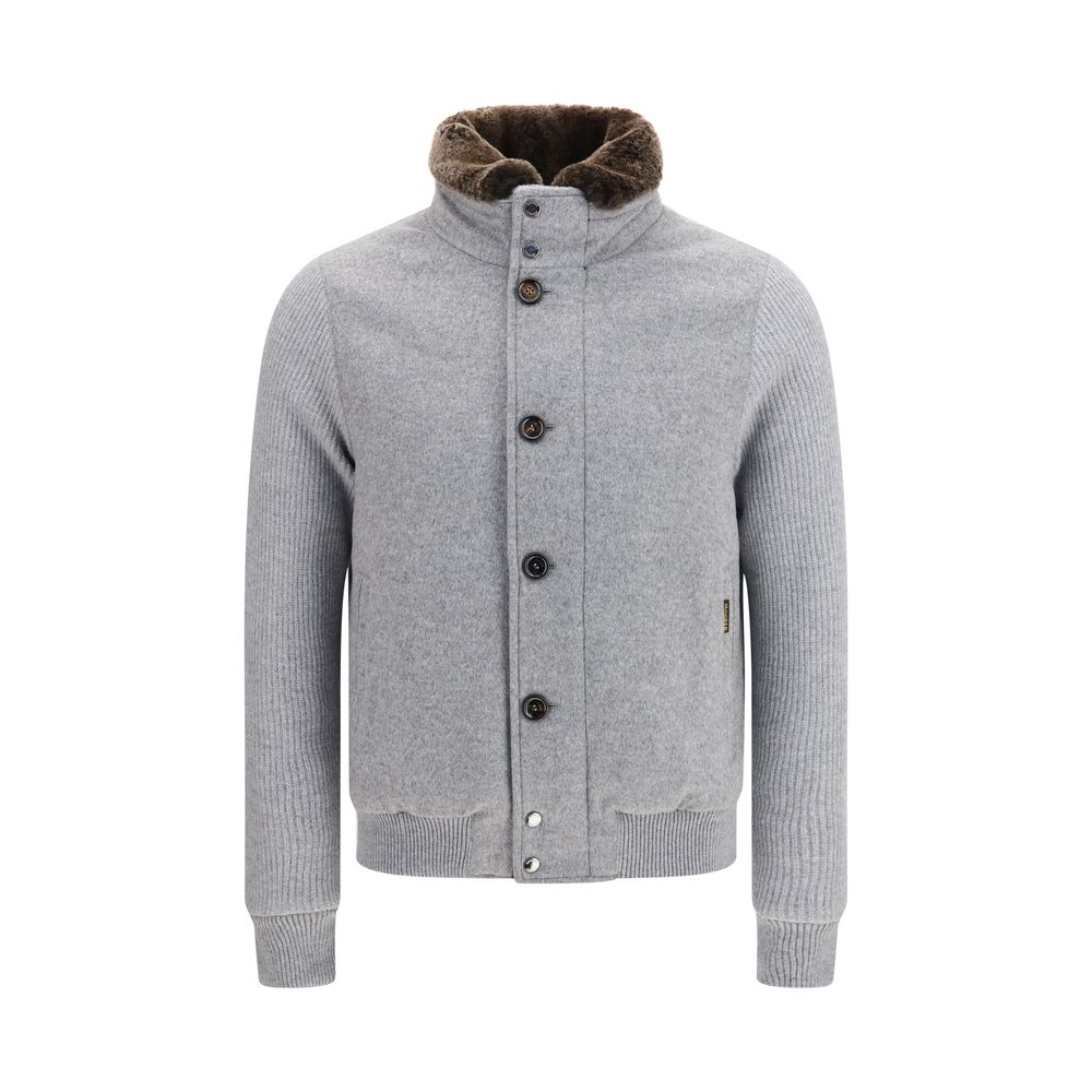 MooRER Gray Goose Down Full-Length Jacket - Exquisite Luxury Style