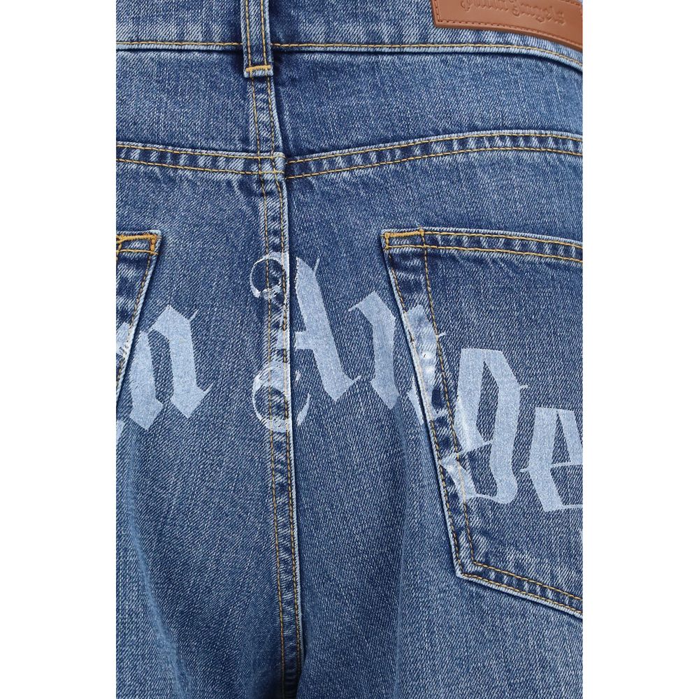 Palm Angels Blue Cotton Jeans Denim - Timeless Luxury Style