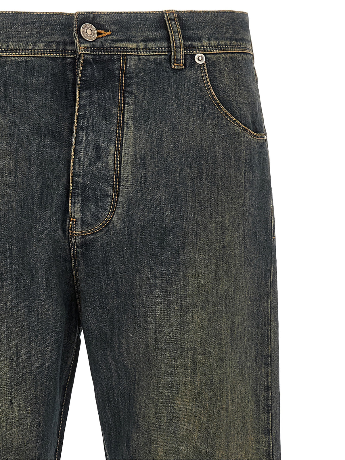 Discover the allure of Fendi Blue Cotton Straight-Leg Jeans, where sustainable Bananatex® denim meets exquisite craftsmanship, redefining luxury for the modern trendsetter.
