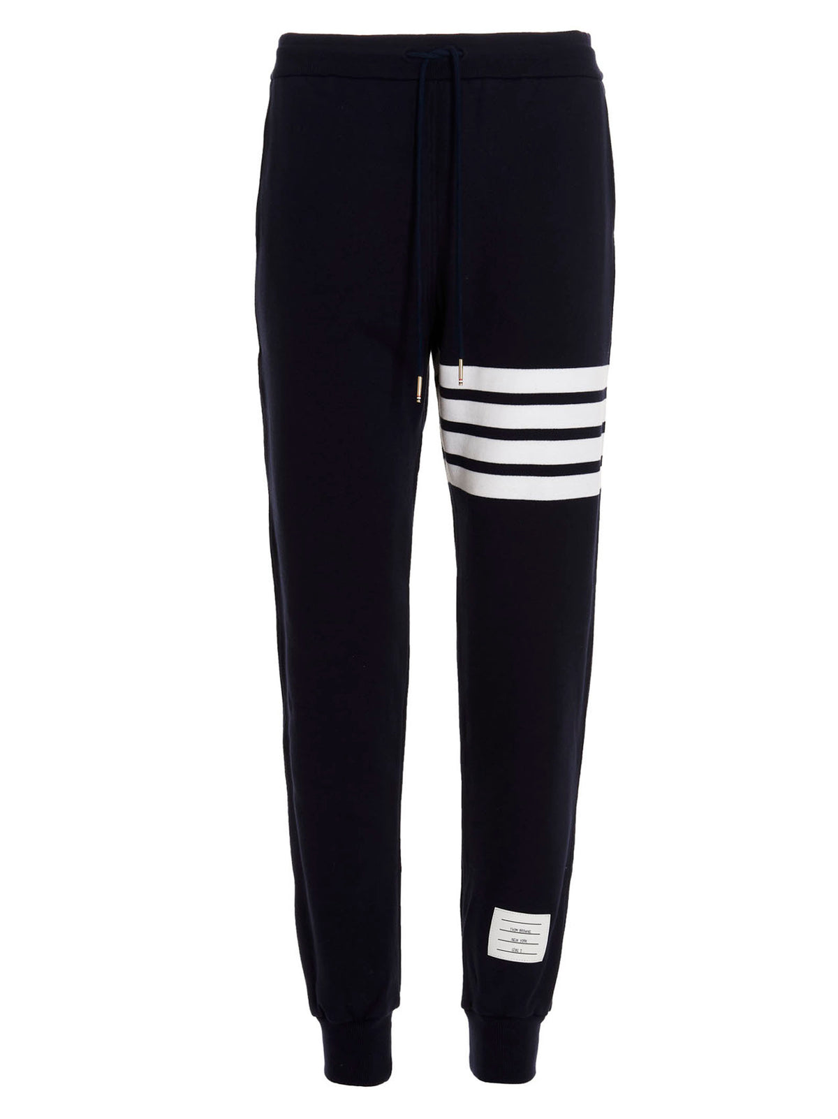 Elevate your style with Thom Browne's Blue Cotton Joggers, a perfect blend of bold design and luxurious comfort, crafted for those who command attention.