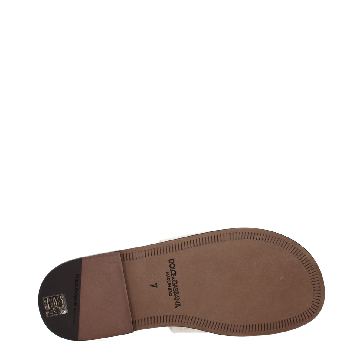 Indulge in the Dolce & Gabbana Beige Fabric Slippers, where exquisite craftsmanship meets timeless elegance, elevating your style with luxurious comfort for every occasion.