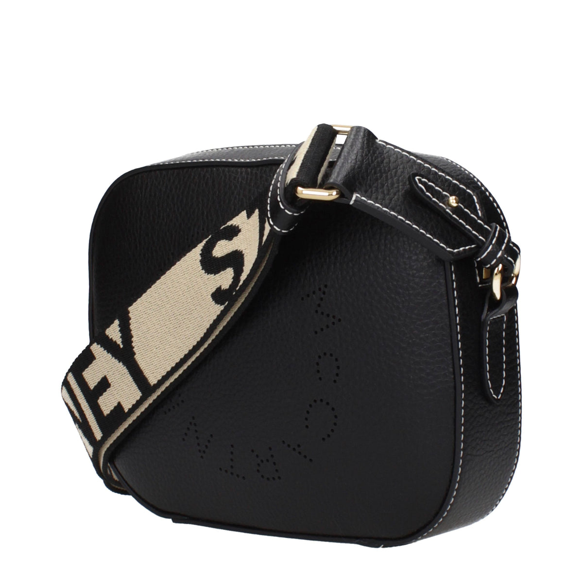 Discover the Stella McCartney Black Leather Crossbody Bag, a masterpiece of eco leather craftsmanship that embodies luxury and sustainability for the discerning individual.