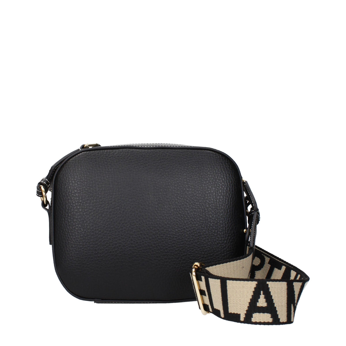 Discover the Stella McCartney Black Leather Crossbody Bag, a harmonious blend of eco luxury and modern design, perfect for elevating any sophisticated ensemble.