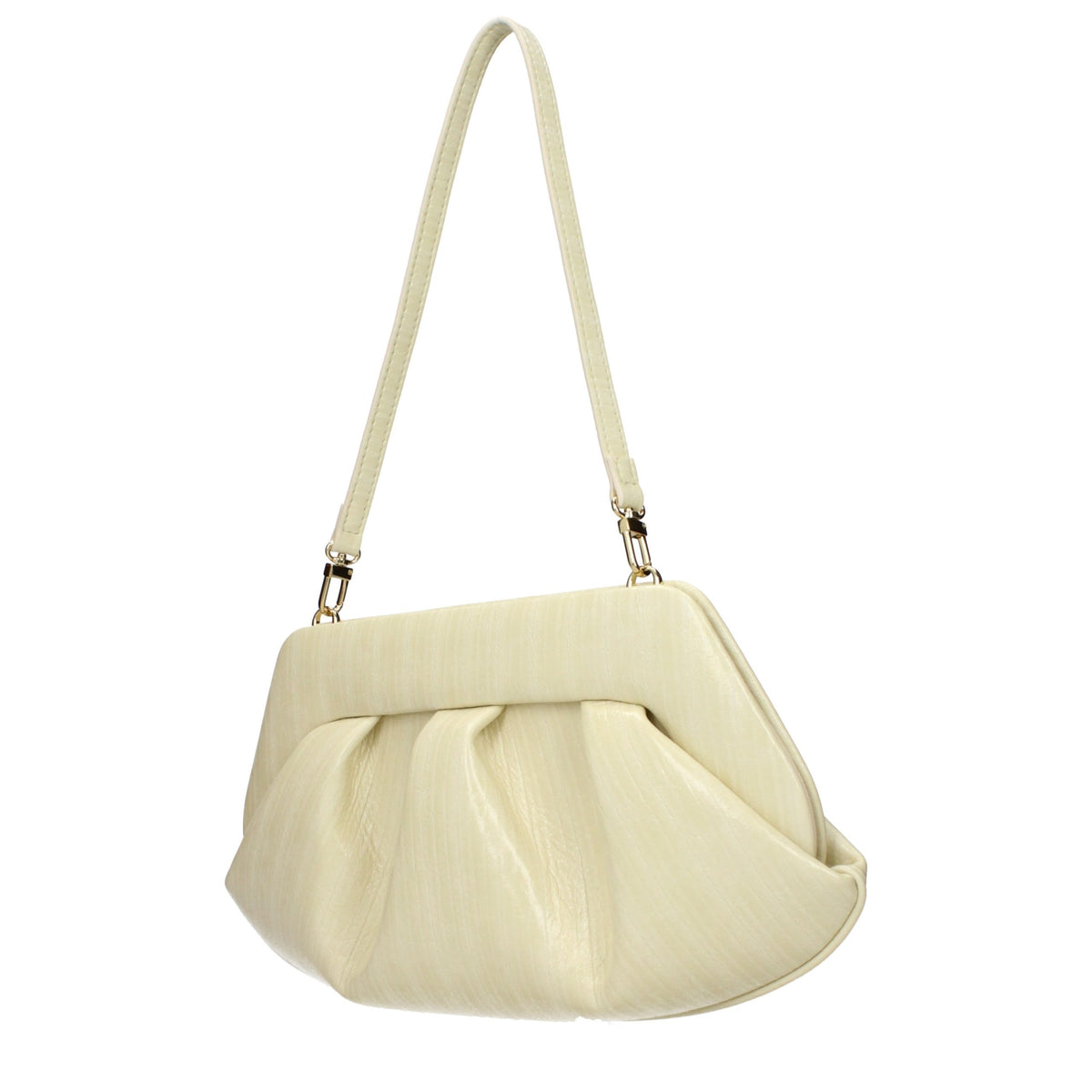 Discover the THEMOIRè Beige Leather Clutch Bag, a masterpiece of eco leather craftsmanship that embodies timeless elegance and sophisticated allure for every occasion.