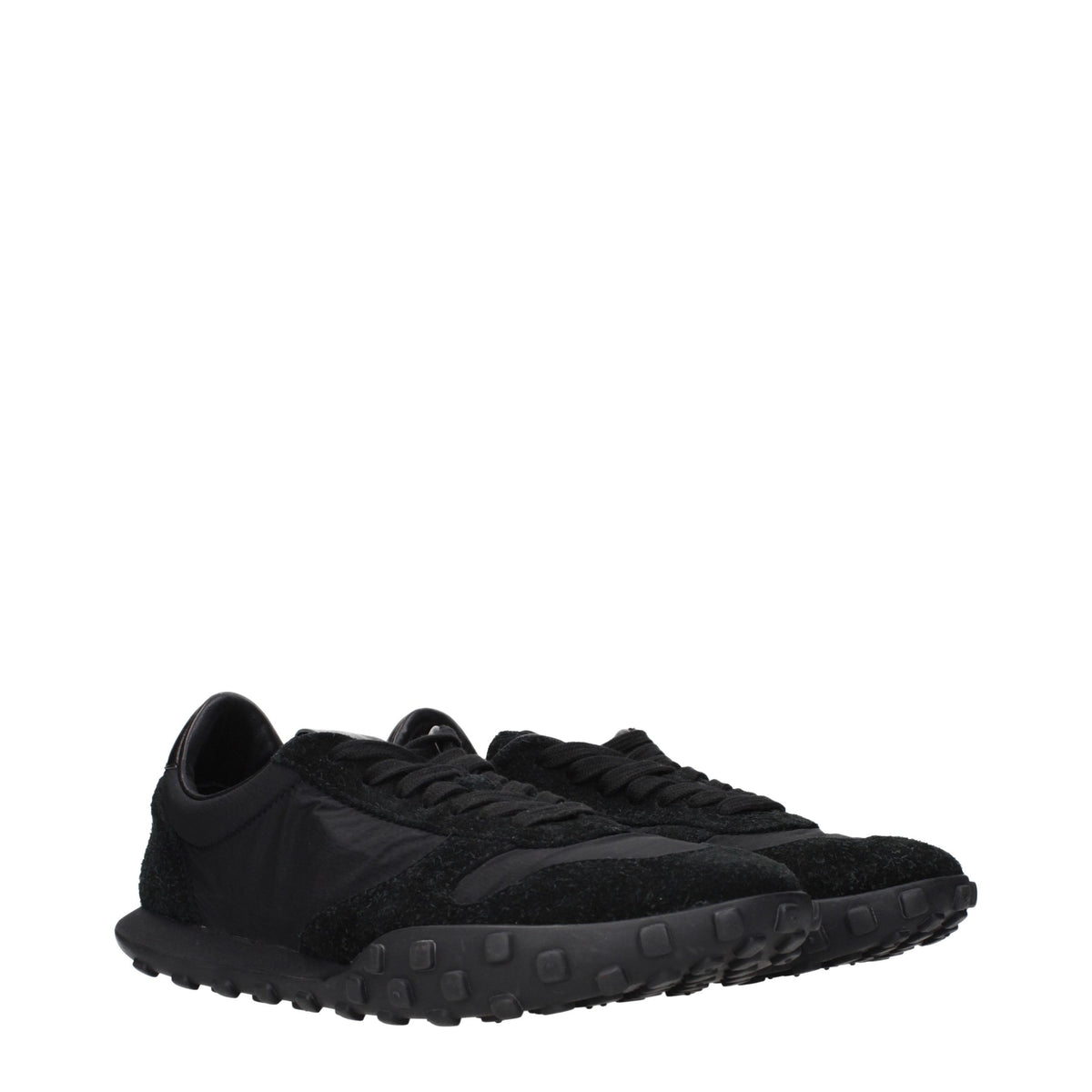 Experience the allure of Jil Sander Black Fabric Sneakers, where exquisite craftsmanship meets timeless elegance, perfect for those who embody luxury and sophistication.