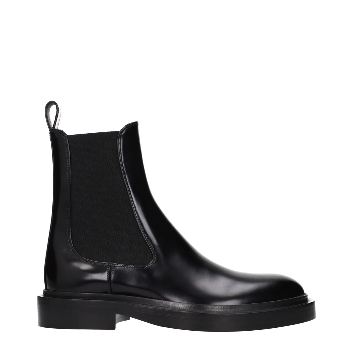 Step into timeless elegance with Jil Sander's Black Leather Ankle Boots, where vintage charm meets modern sophistication, perfect for the discerning connoisseur.