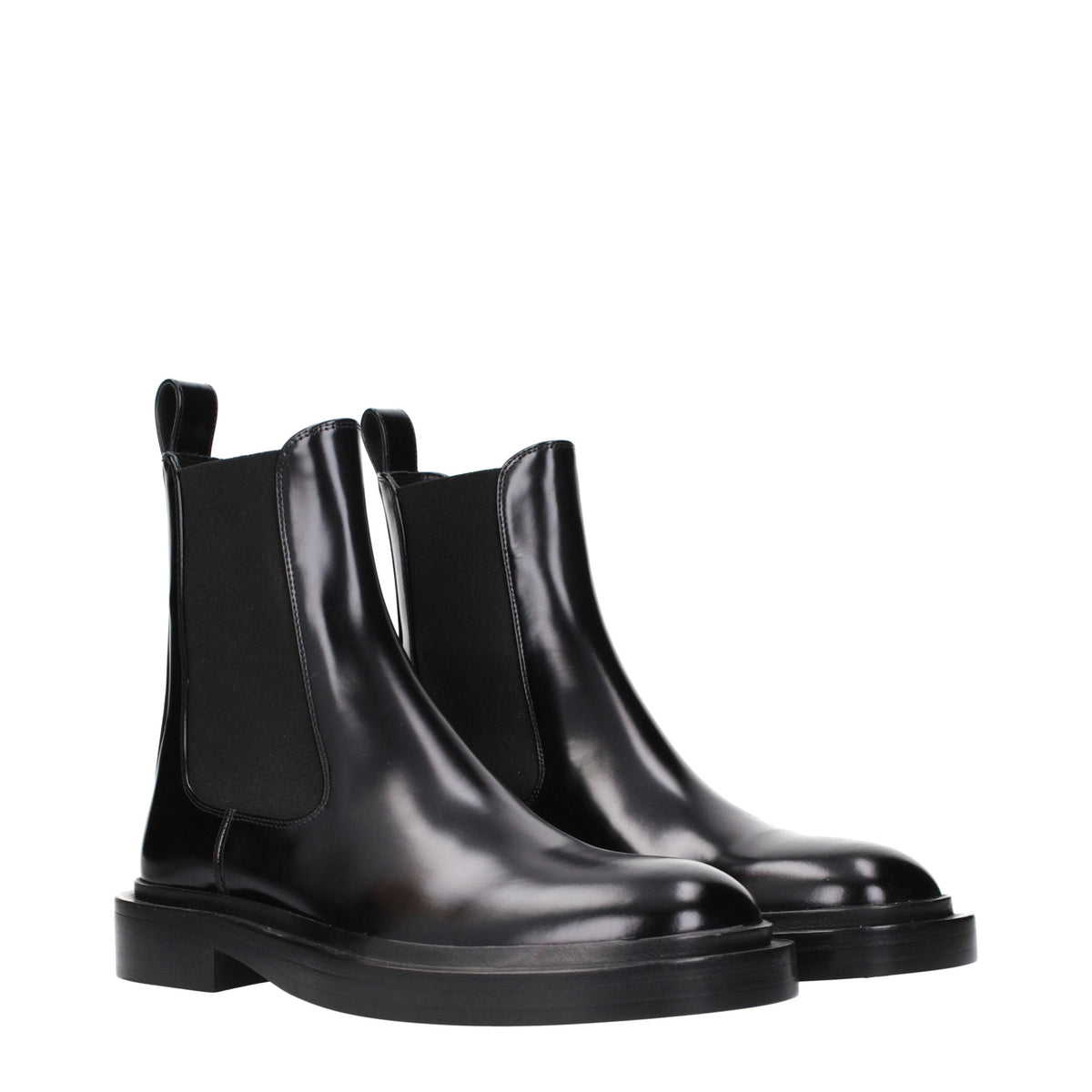 Step into a realm of sophistication with Jil Sander's Black Leather Ankle Boots, where vintage elegance meets modern craftsmanship, perfect for the discerning connoisseur.