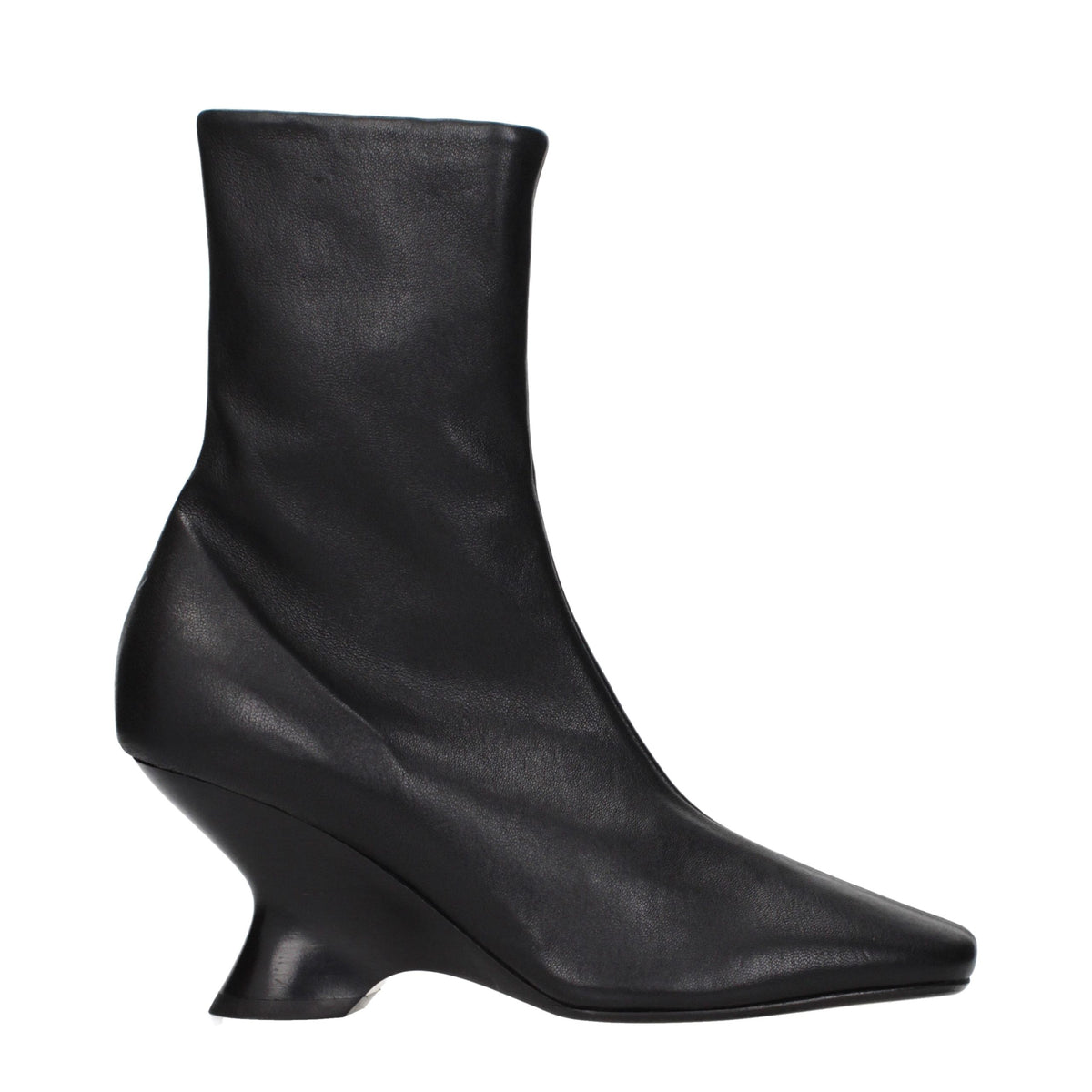 Step into a realm of sophistication with Dries Van Noten's Black Leather Ankle Boots, where exquisite craftsmanship meets timeless elegance, perfect for the discerning connoisseur.