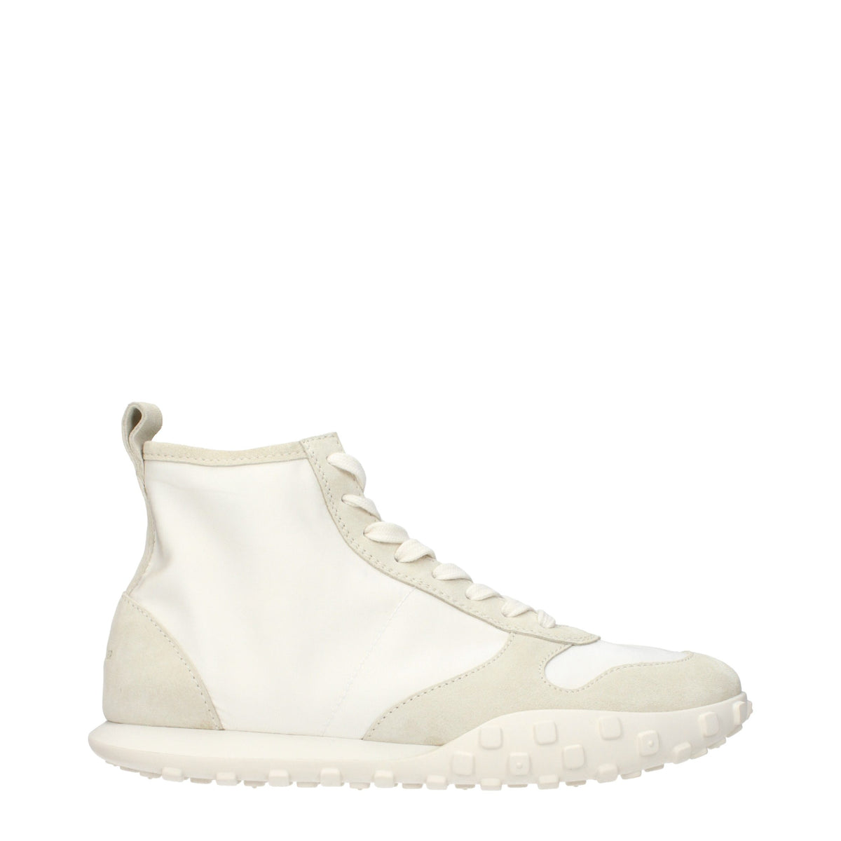 Discover the Jil Sander White Fabric High Top Sneakers, where exquisite craftsmanship meets modern elegance, perfect for those who embody luxury and confidence.