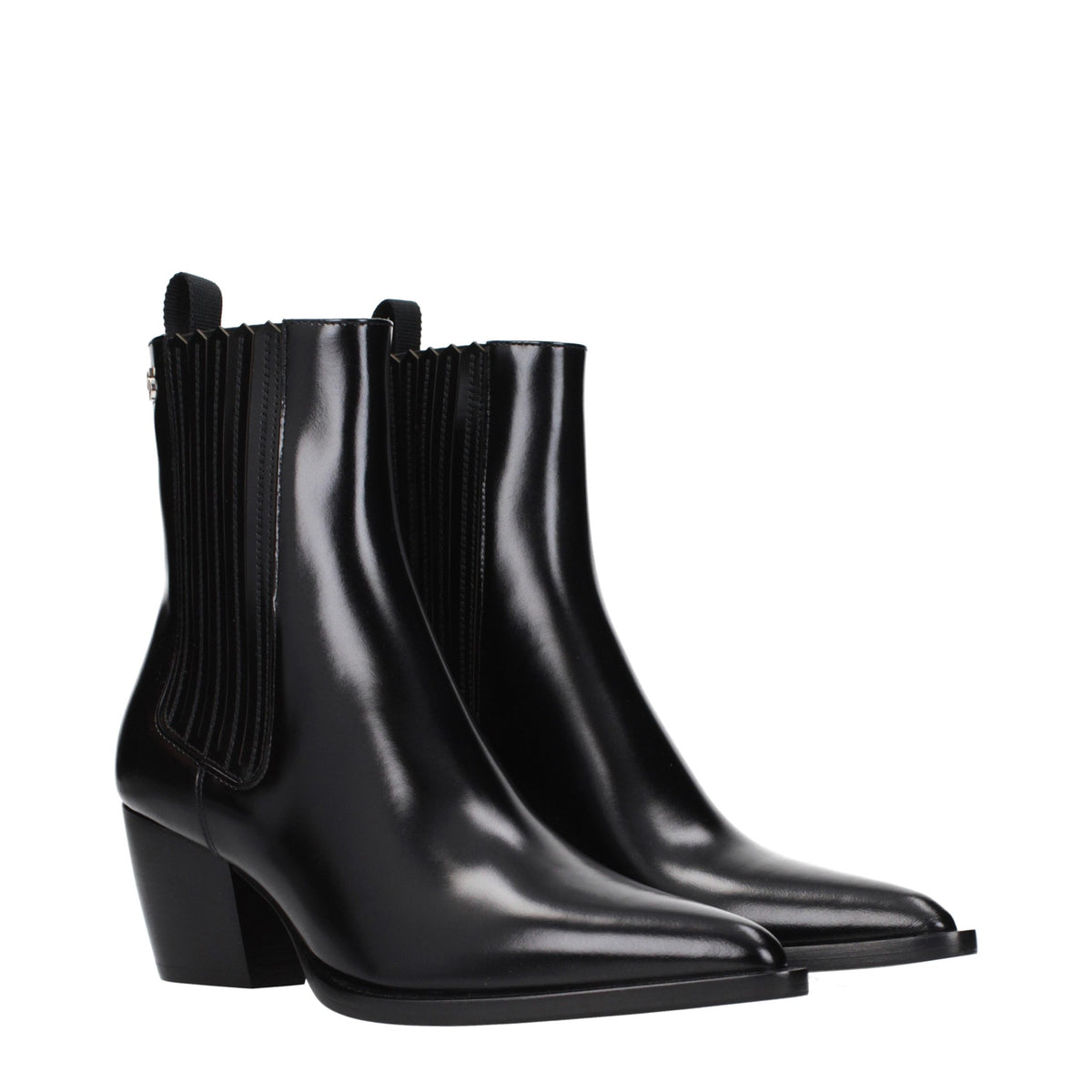 Elevate your style with Christian Dior's Black Leather Ankle Boots, a fusion of exquisite craftsmanship and timeless elegance, perfect for any sophisticated wardrobe.