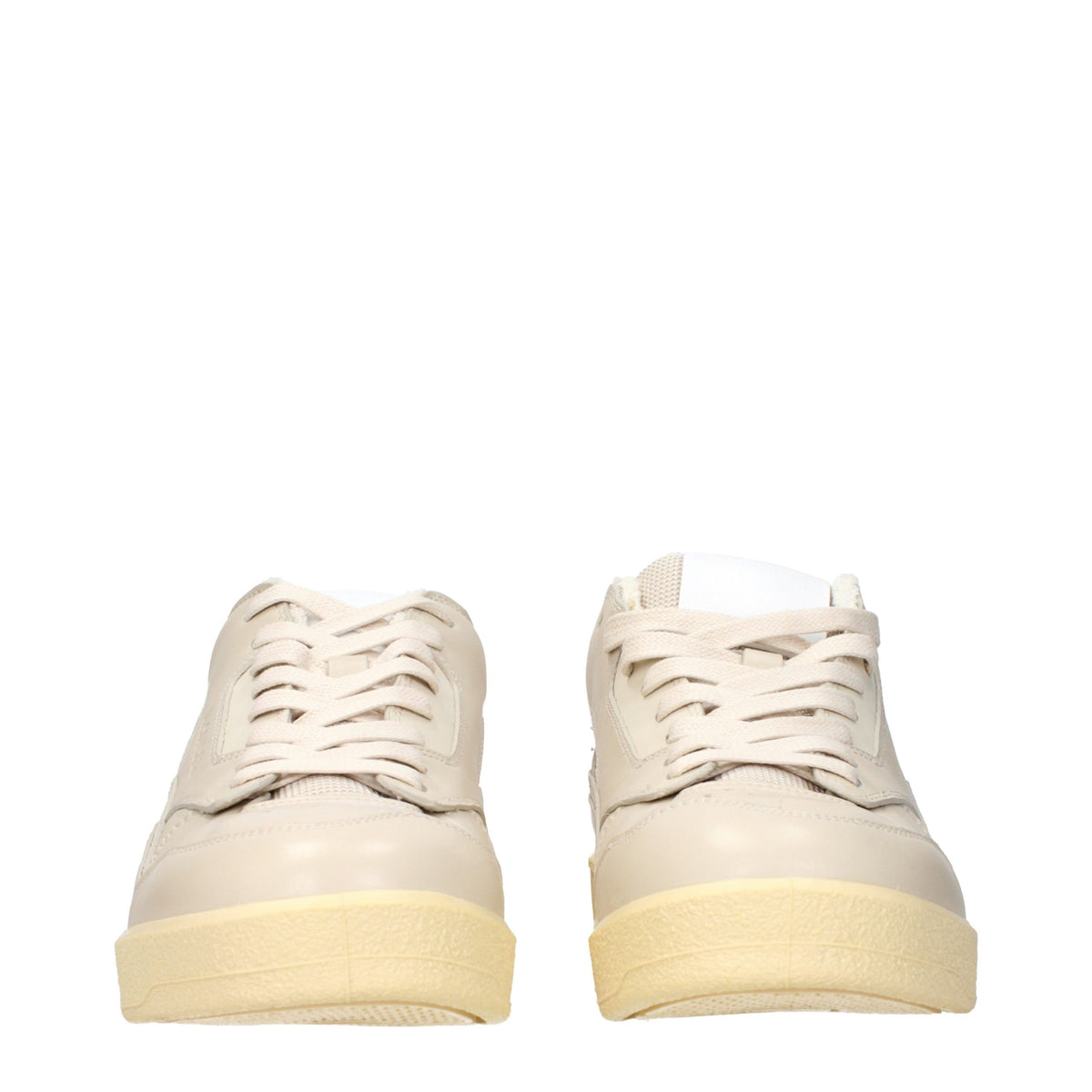 Discover the Jil Sander Beige Leather Low Top Sneakers, where exquisite craftsmanship meets timeless elegance, perfect for the discerning individual seeking refined style.