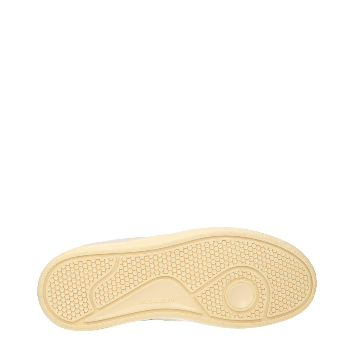Experience the allure of Jil Sander's Beige Leather Low Top Sneakers, where exquisite craftsmanship meets timeless elegance, perfect for the discerning individual.