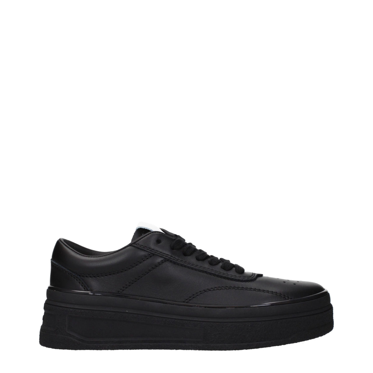 Experience the allure of Jil Sander's Black Leather Platform Sneakers, where timeless luxury meets exquisite craftsmanship, elevating your style with every step.