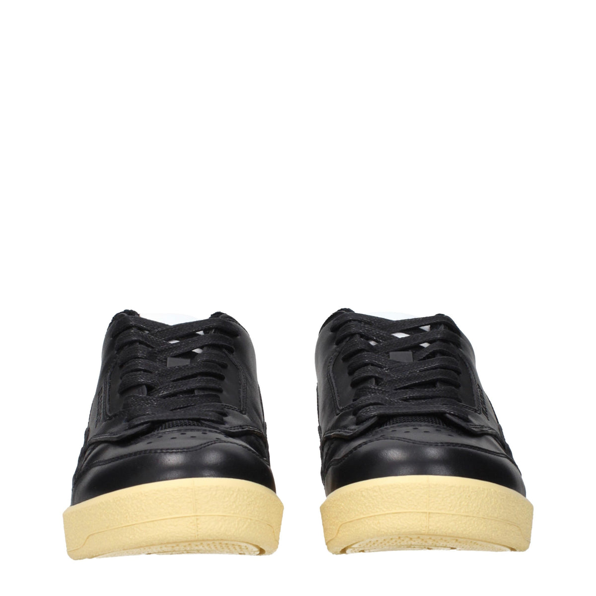 Experience the timeless elegance of Jil Sander Black Leather Low Top Sneakers, where exquisite craftsmanship meets modern sophistication for the discerning individual.