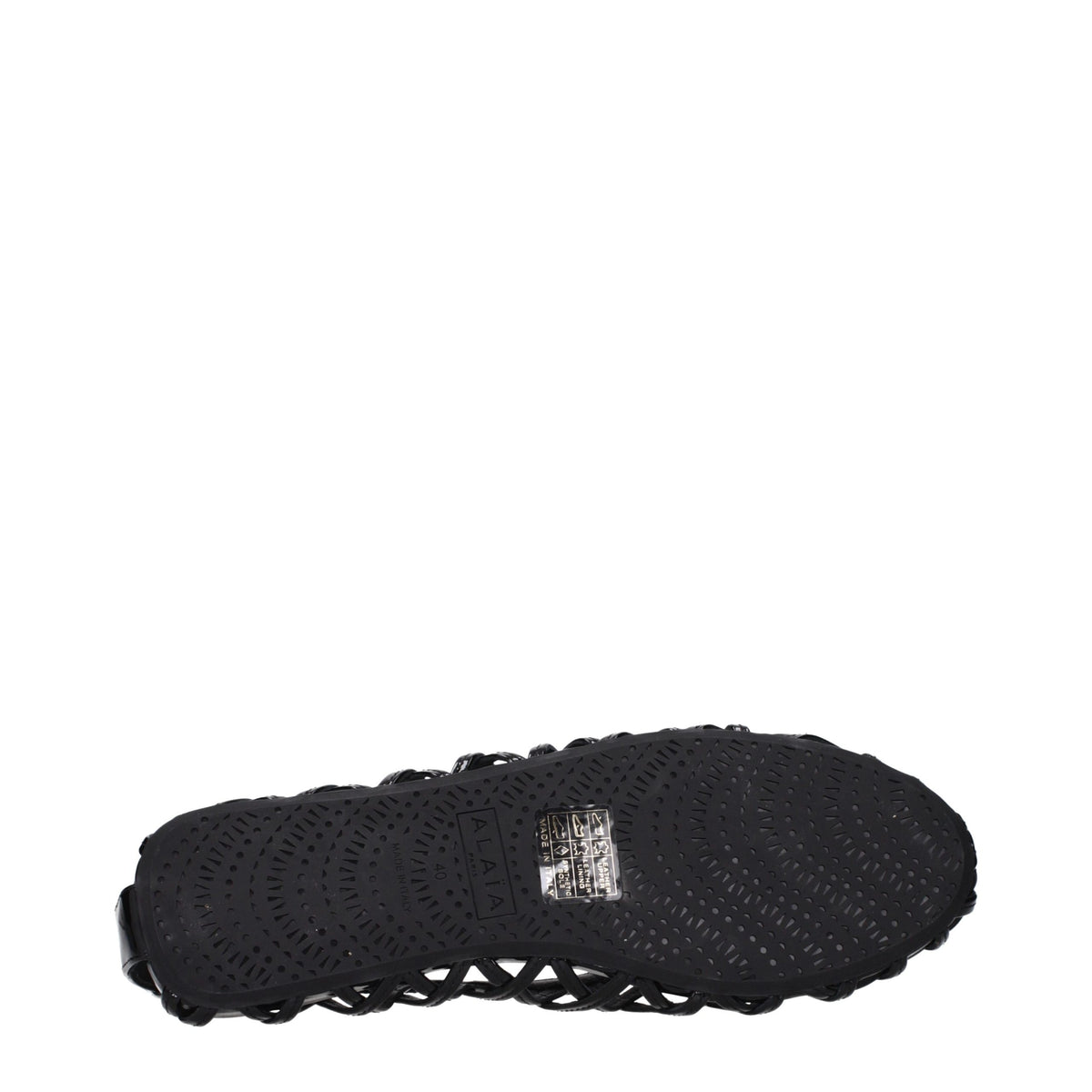 Experience the allure of Alaïa Black Leather Ballet Flats, where exquisite patent leather meets timeless elegance, perfect for those who embody sophistication and grace.