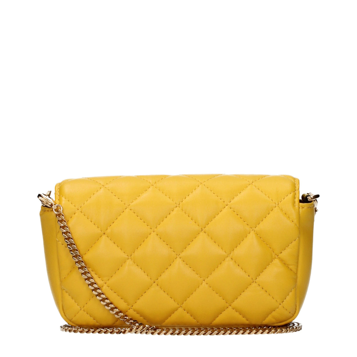 Elevate your style with the Versace Yellow Leather Crossbody Bag, a luxurious accessory that embodies exquisite craftsmanship and timeless elegance for any occasion.