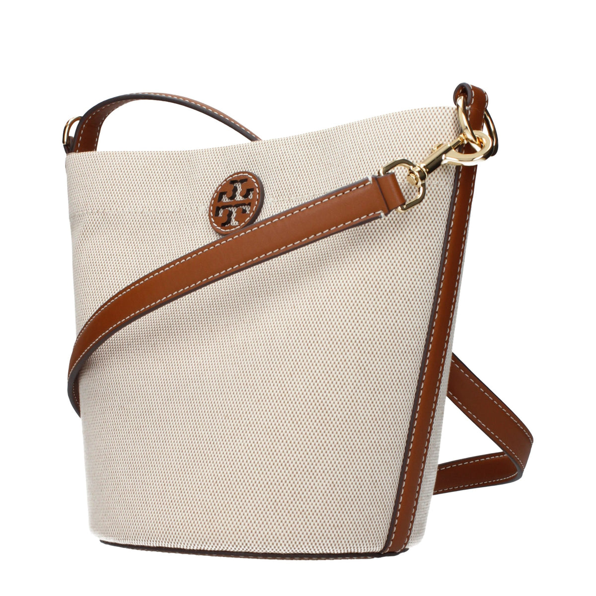 Elevate your style with the Tory Burch Beige Fabric Crossbody Bag, a timeless luxury accessory that embodies exquisite craftsmanship and sophisticated elegance for every occasion.