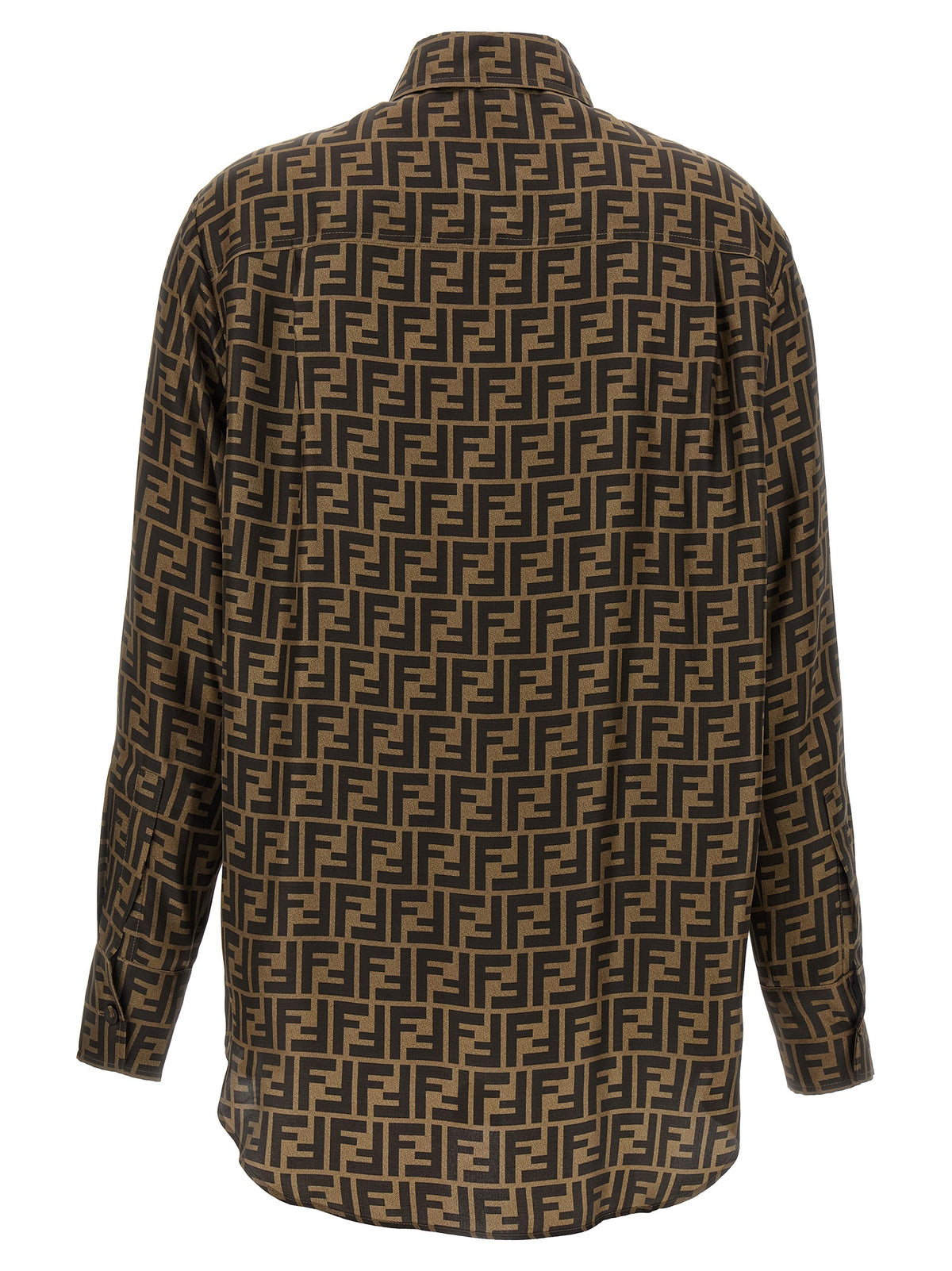 Fendi Brown Silk Blouse